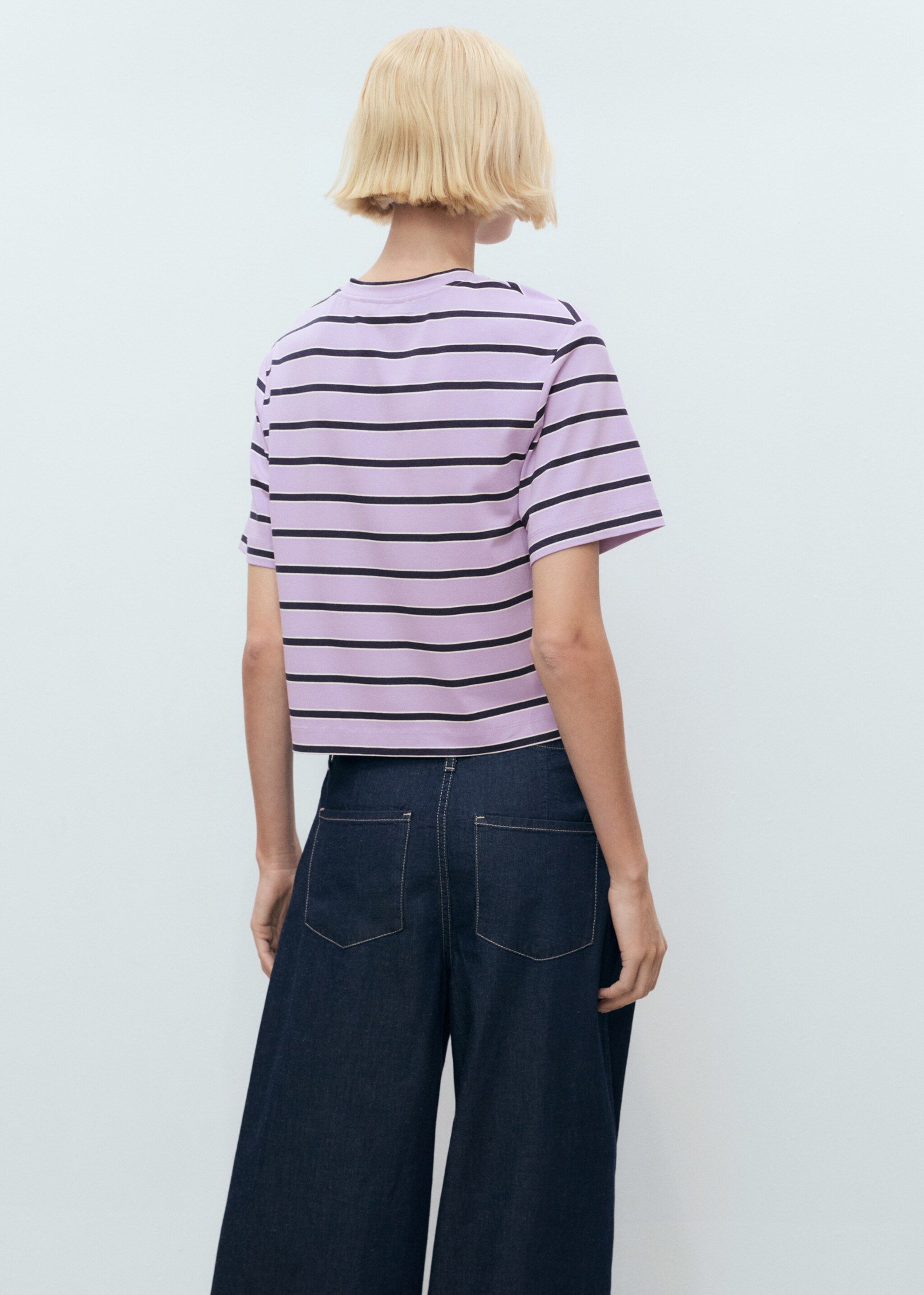 Camiseta oversize rayas - Reverso del artículo