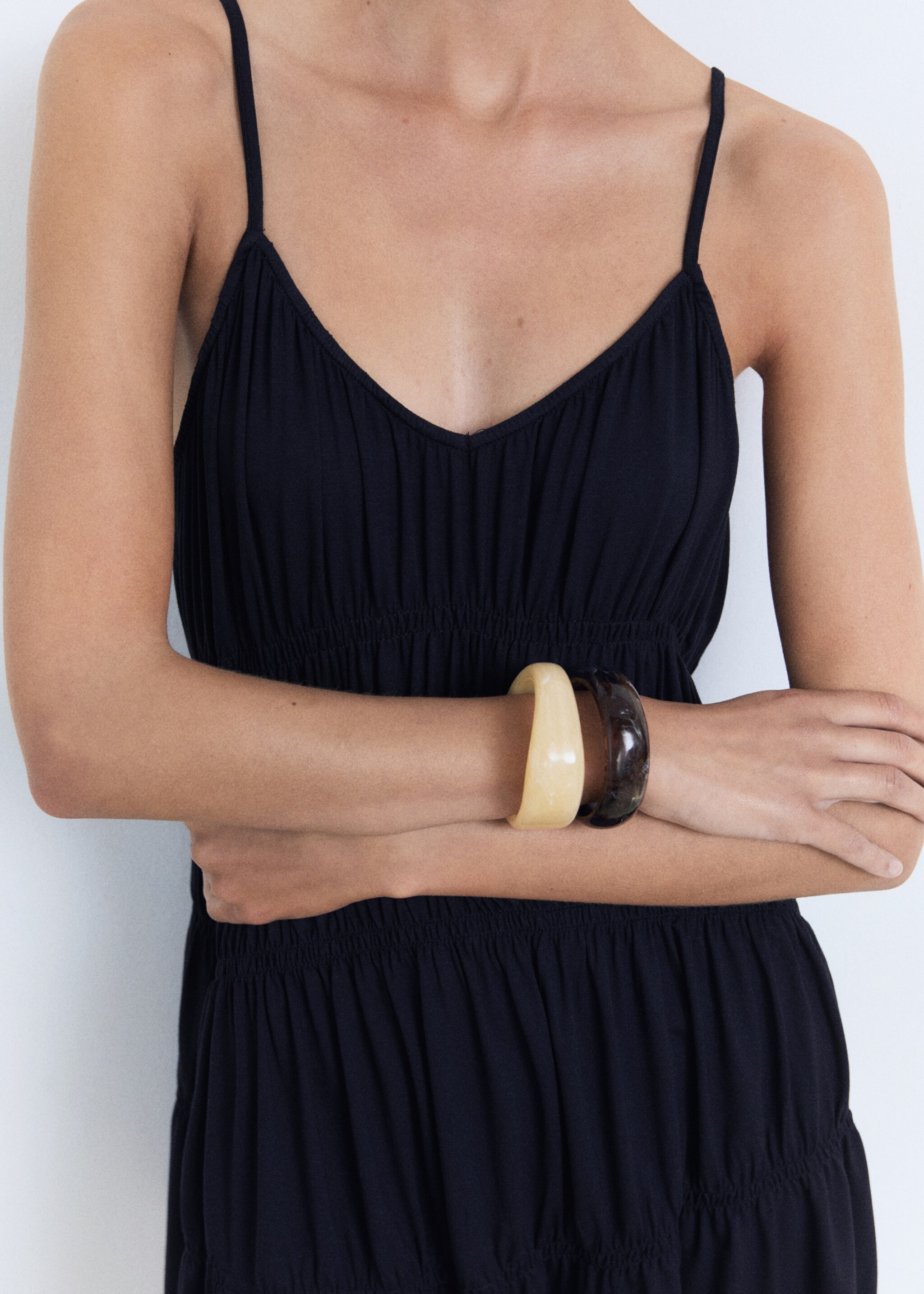 Short dress with gathered panels - Details of the article 6