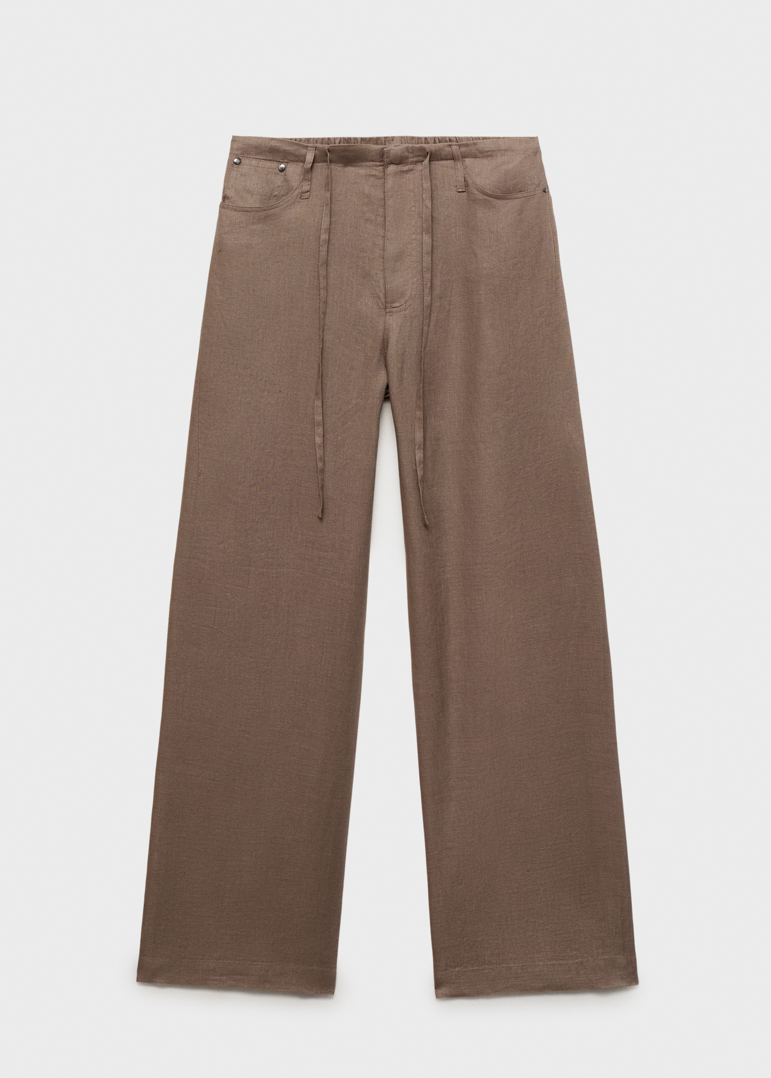 Wideleg linen trousers - Article without model