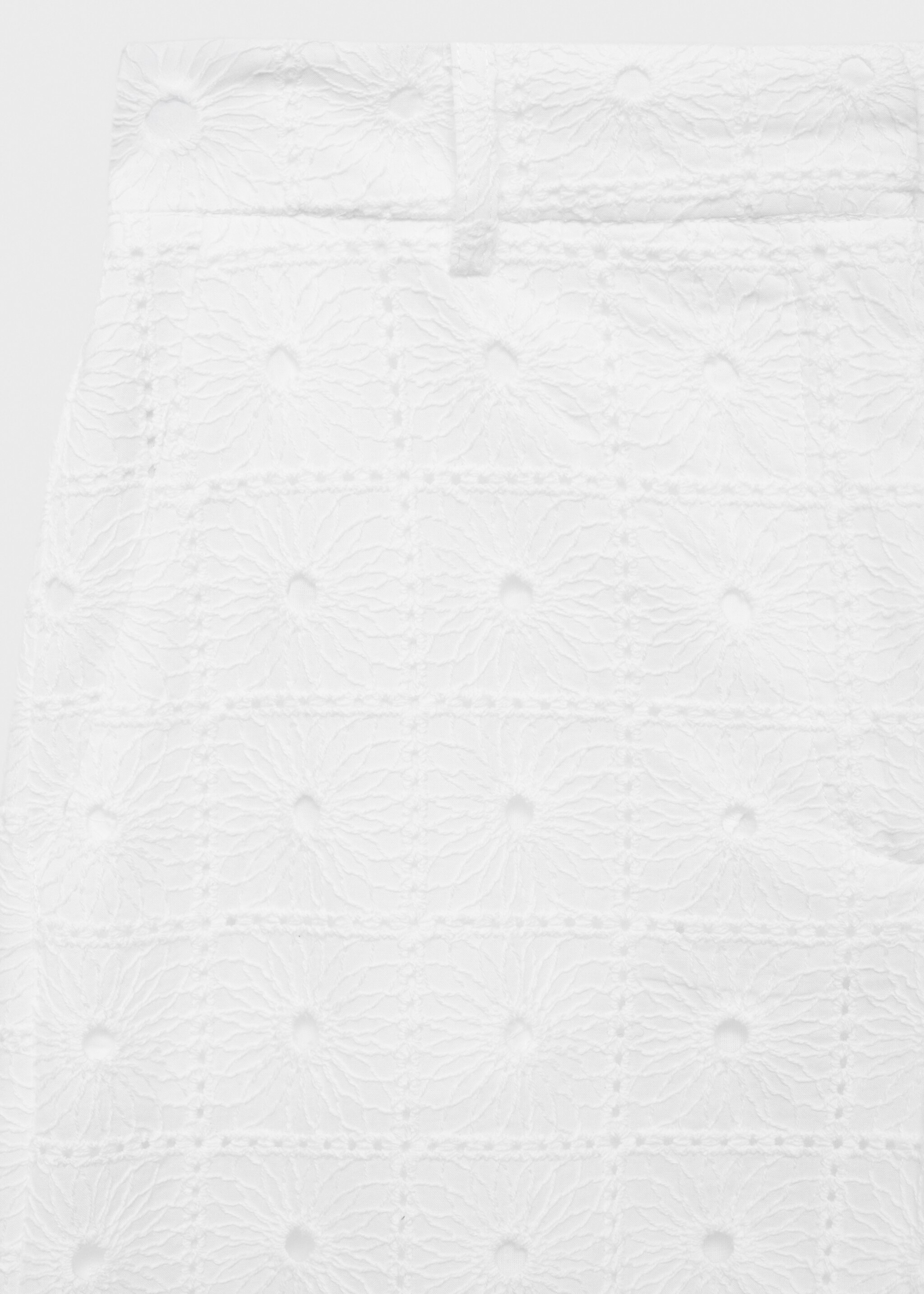 Straight-fit embroidered cotton trousers - Details of the article 8