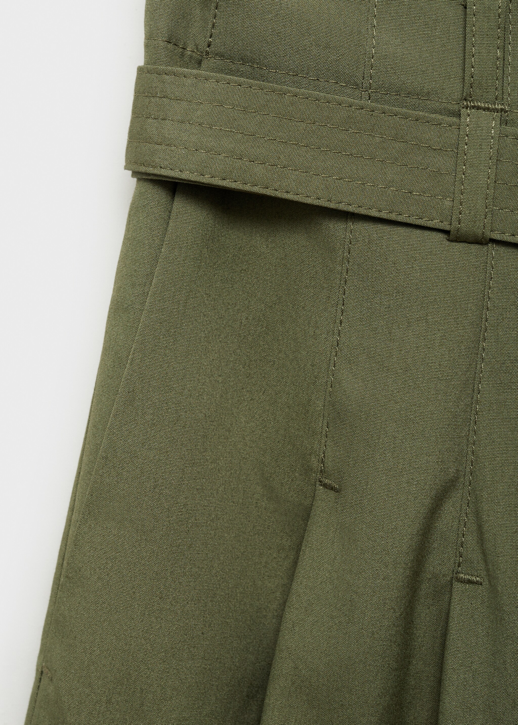 Wideleg trousers with belt - Details of the article 0