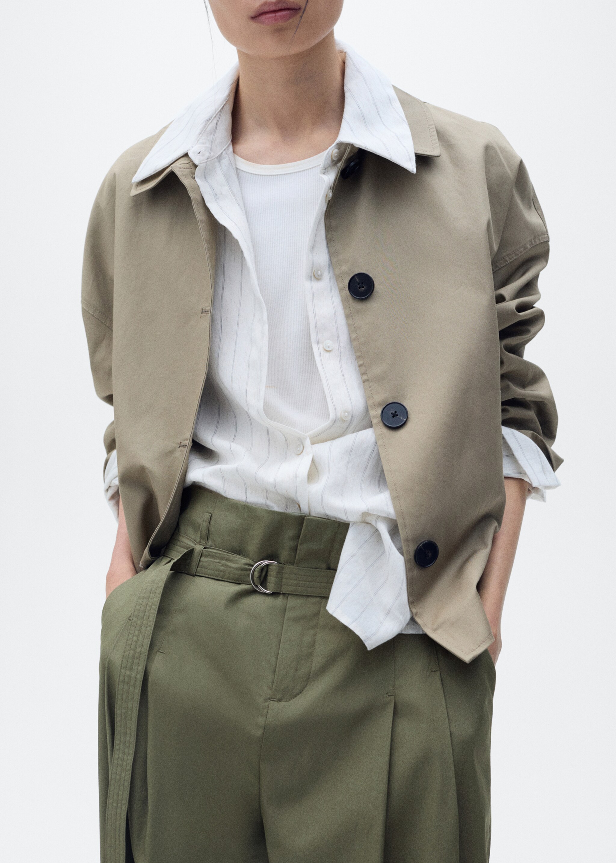 Wideleg trousers with belt - Details of the article 6