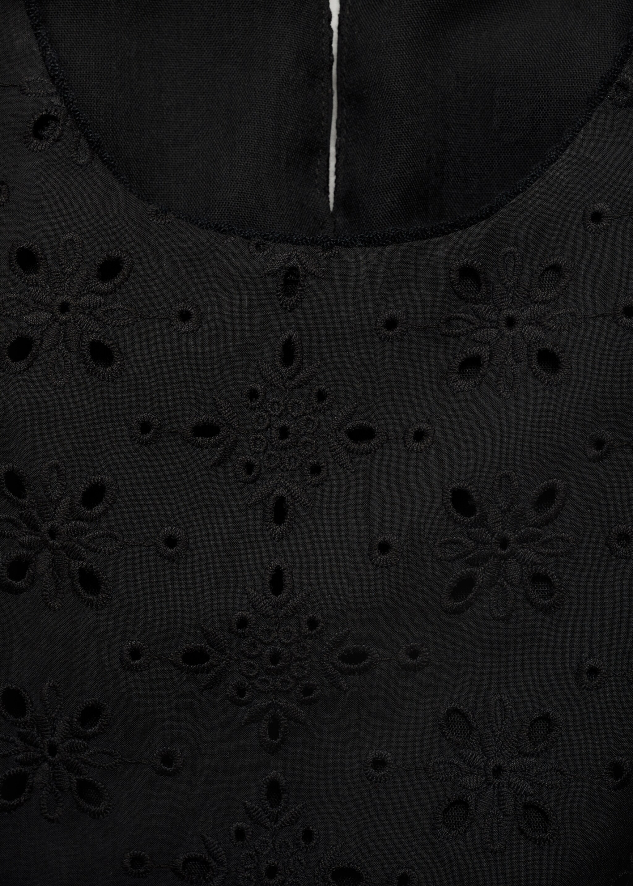 Vestido midi motivos bordados calados - Detalle del artículo 0