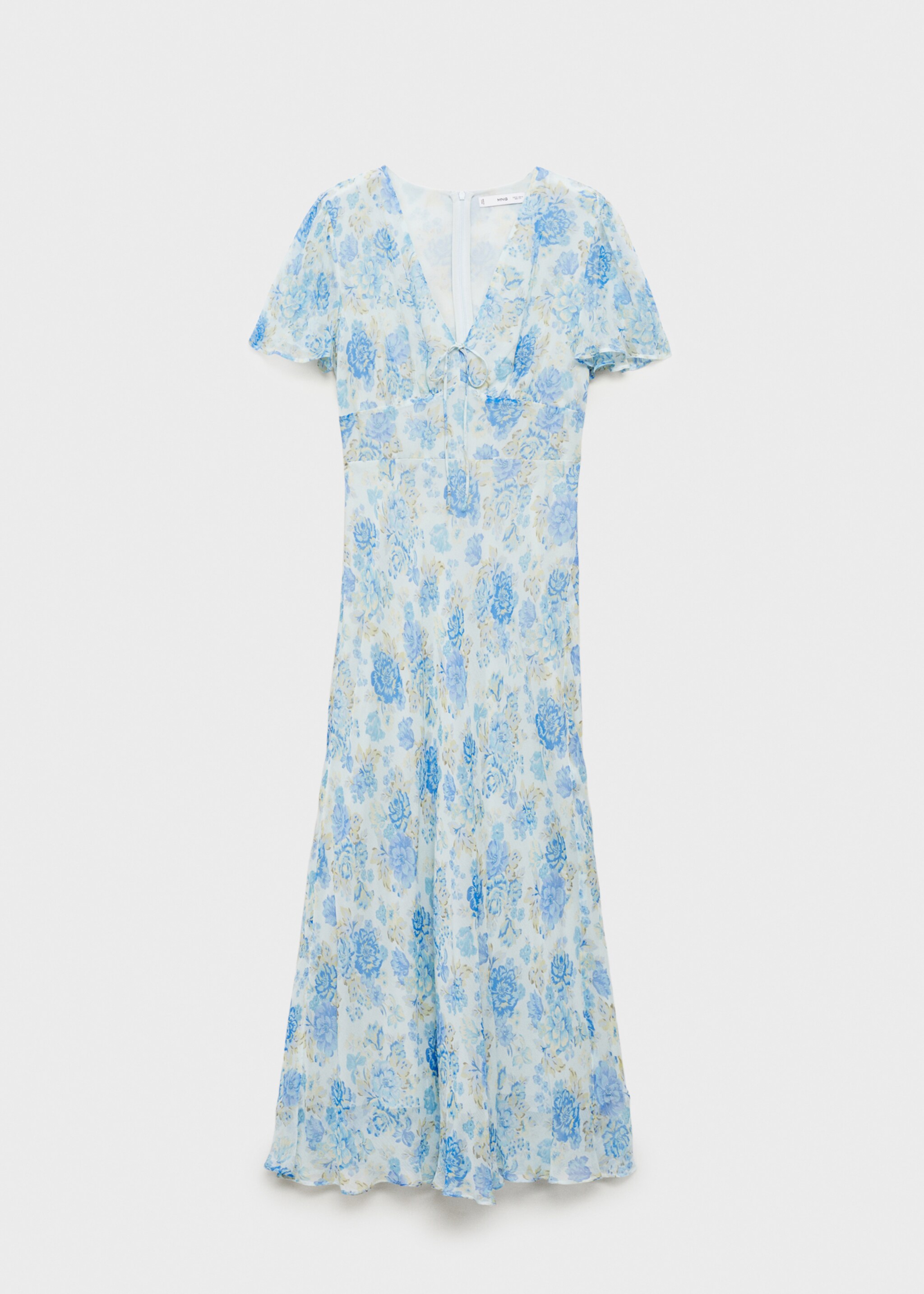 Short-sleeved floral midi dress - Article without model