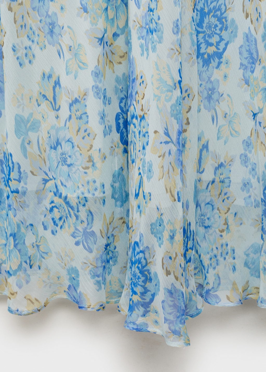 Short-sleeved floral midi dress