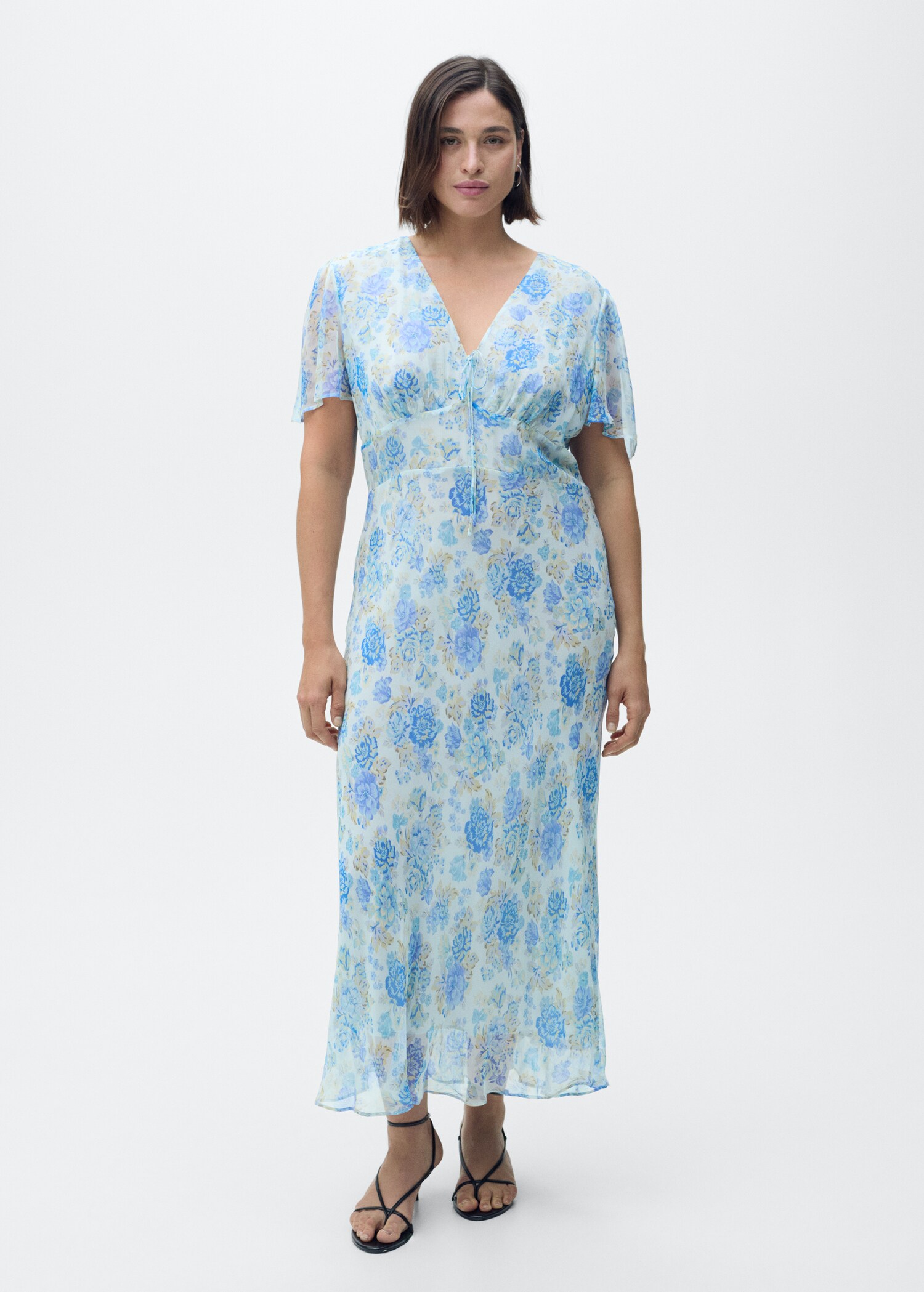 Robe midi florale à manches courtes - Détail de l'article 3