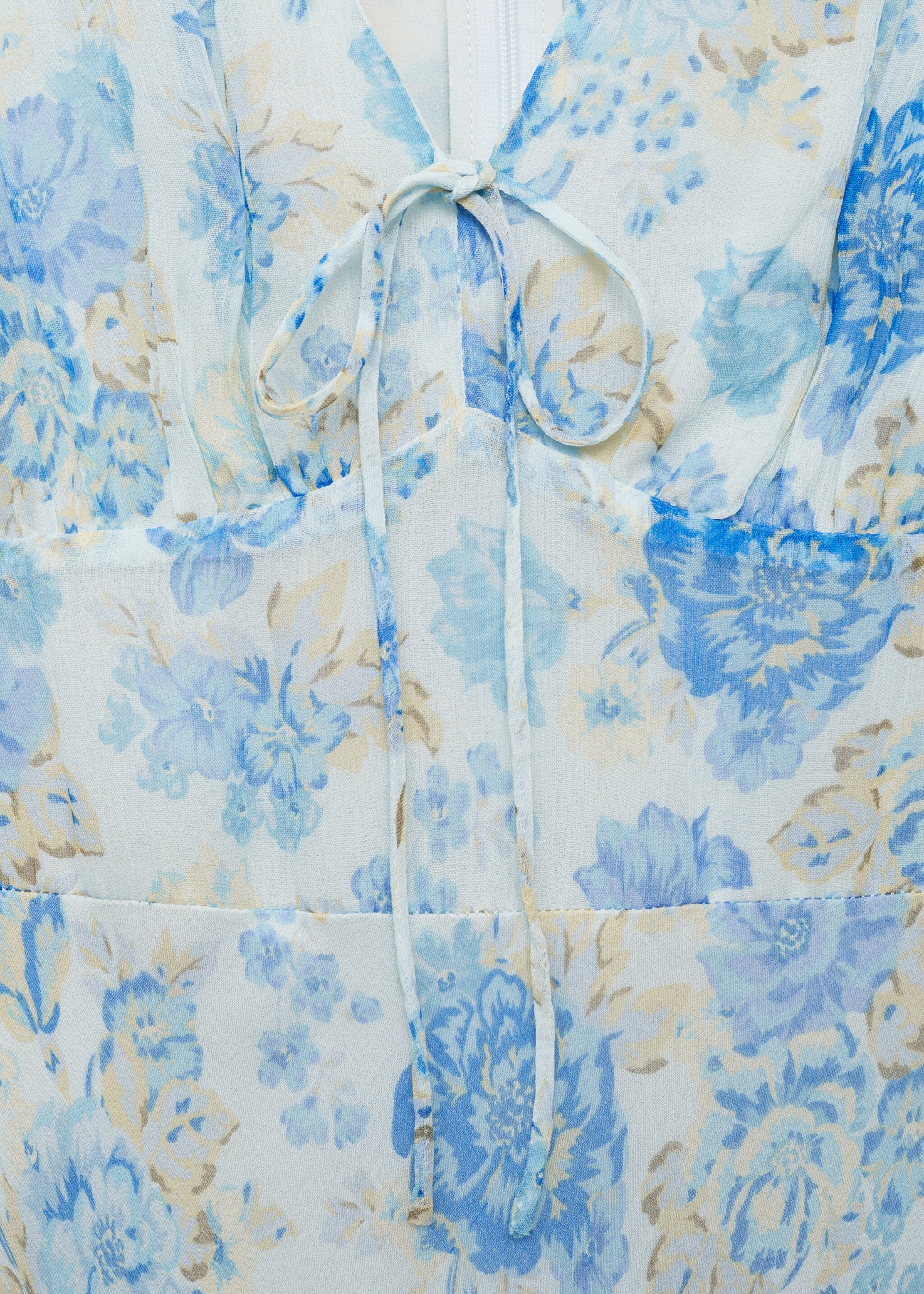 Long floral dress with short sleeves - Details of the article 8