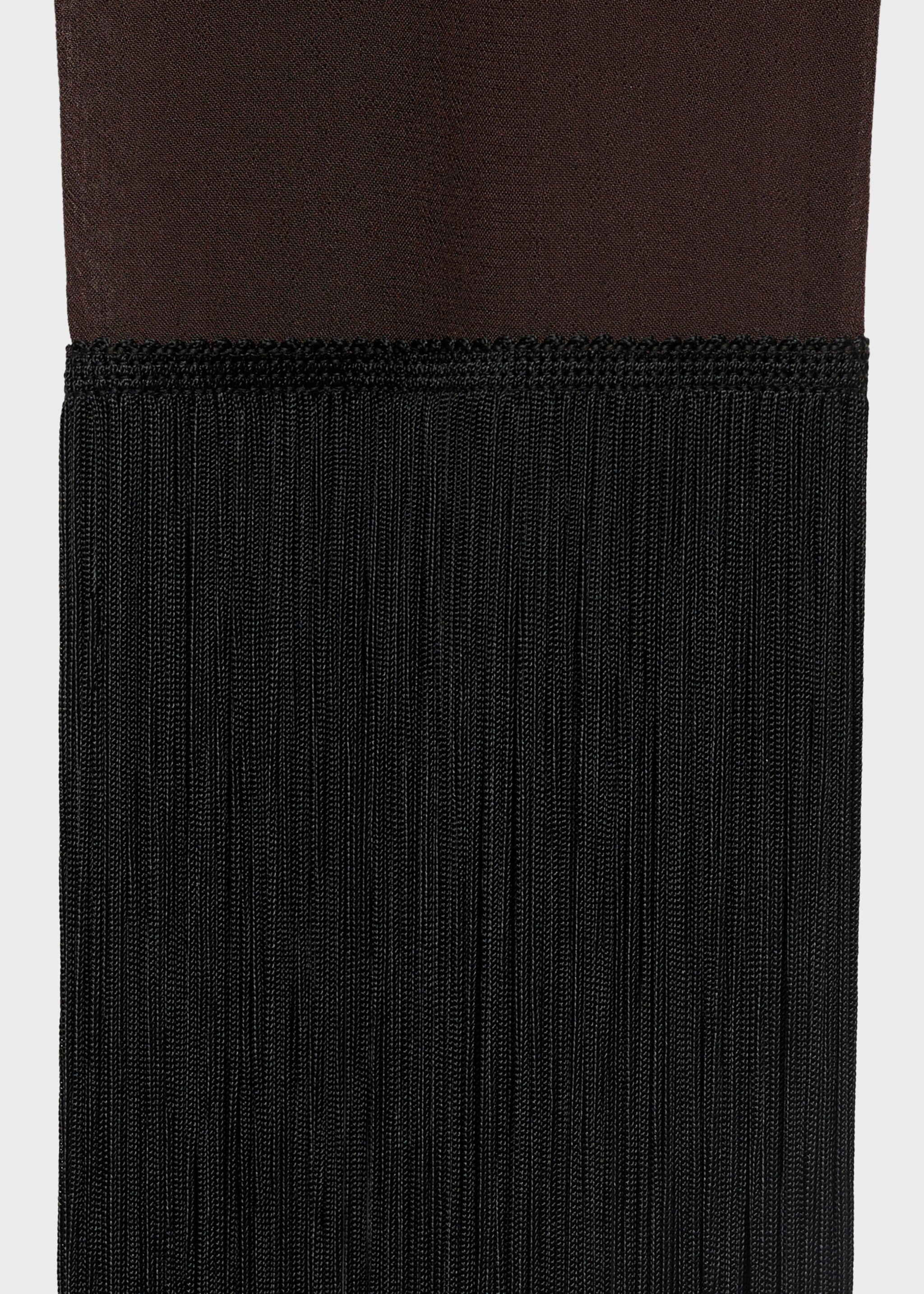 Asymmetrical scarf blouse with fringe detail - Details of the article 0