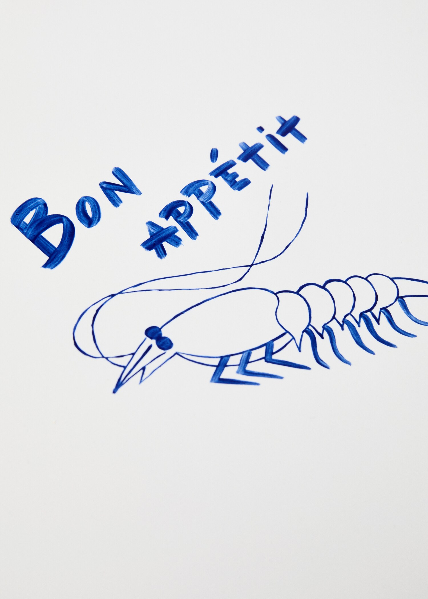 Stoneware serving board large shrimp - Details of the article 1