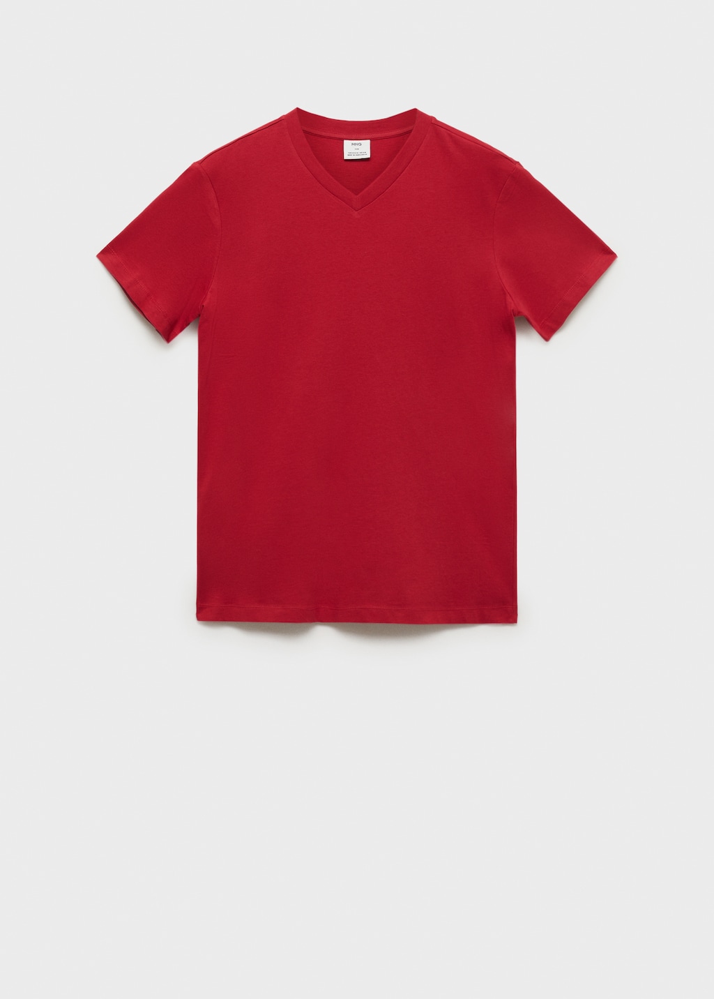 red shirt v neck