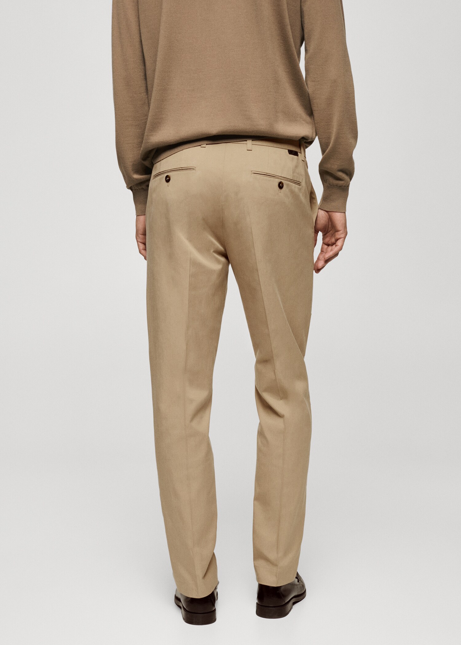 Regular-fit cotton trousers - Reverse of the article