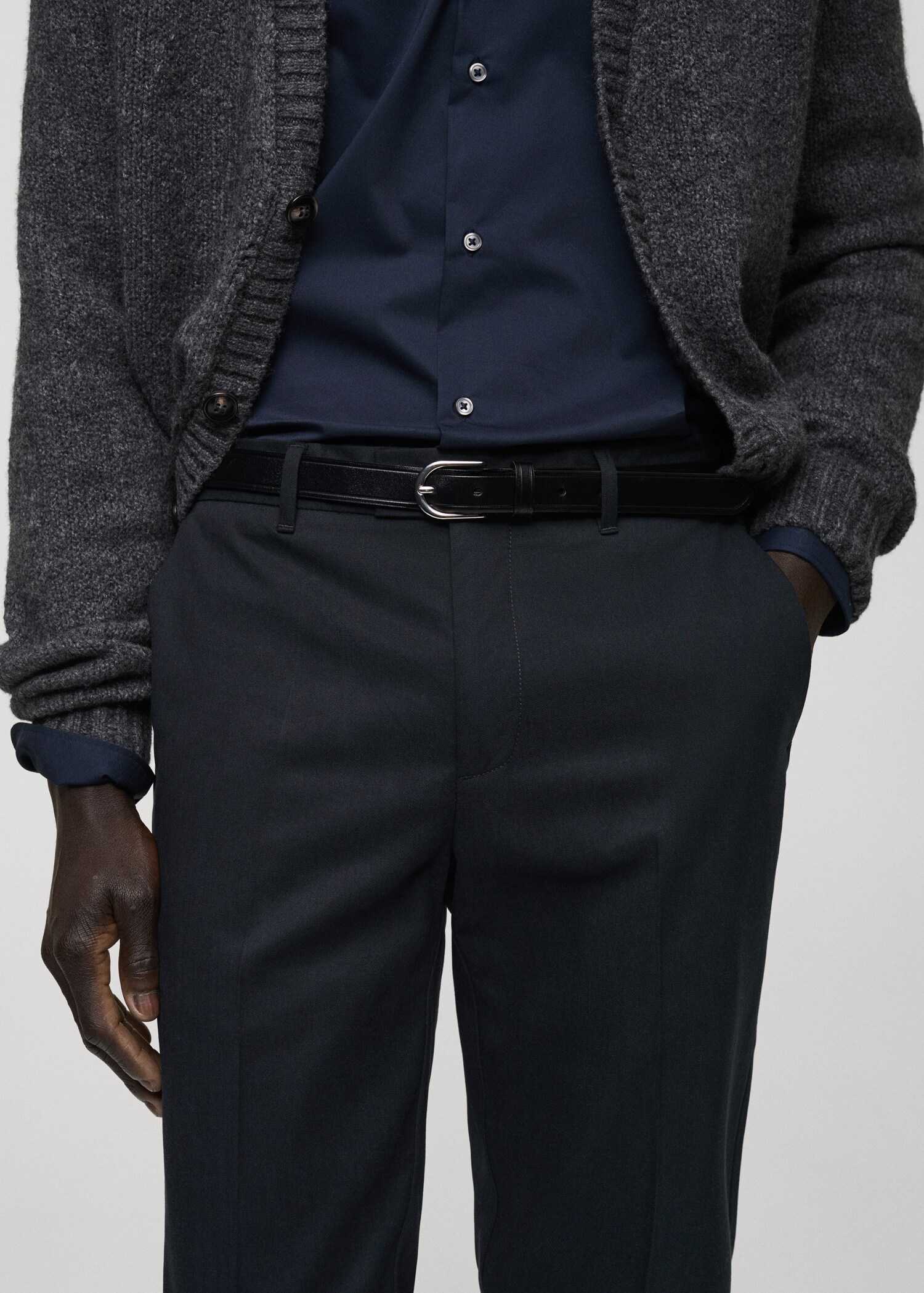 Regular-fit cotton trousers - Details of the article 1
