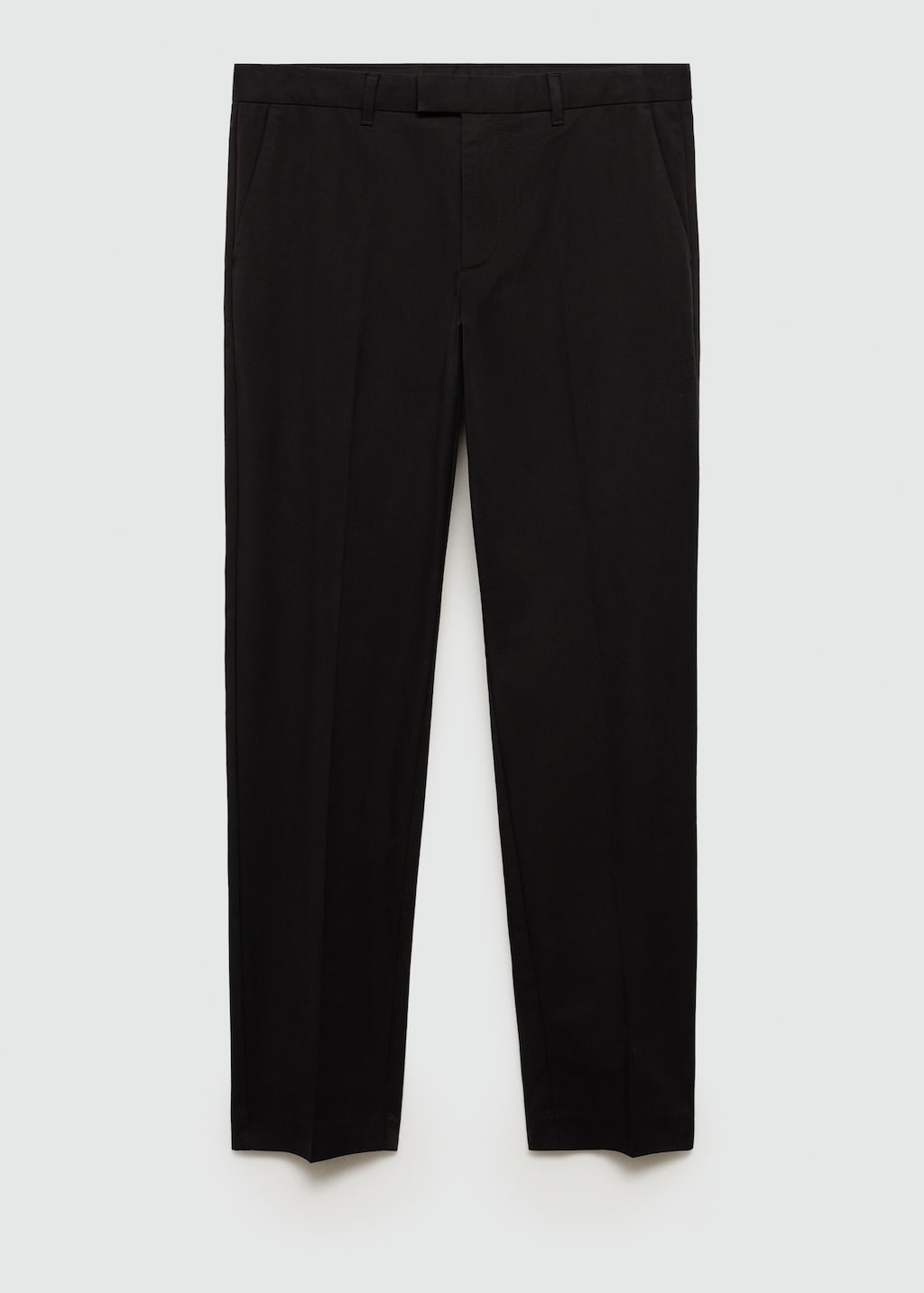 Black cotton trousers mens discount