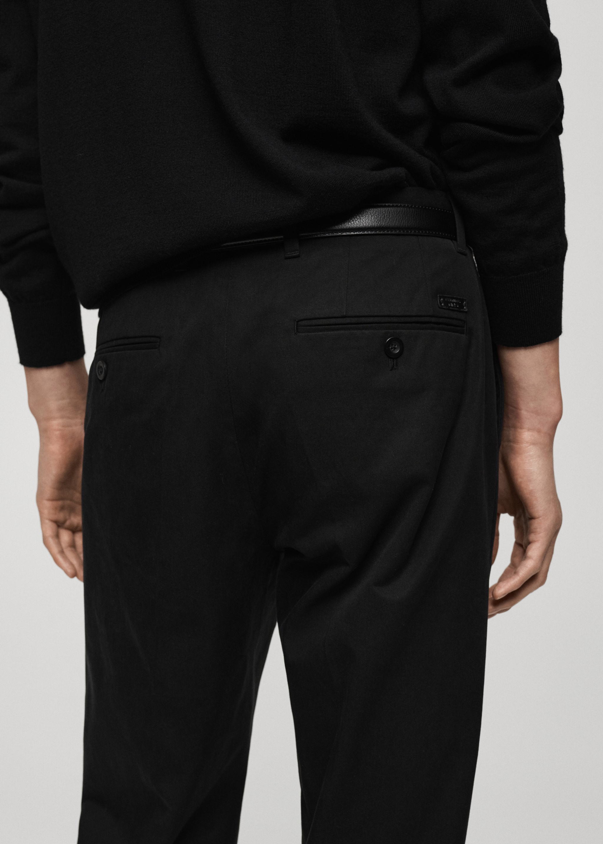 Regular-fit cotton trousers - Details of the article 2