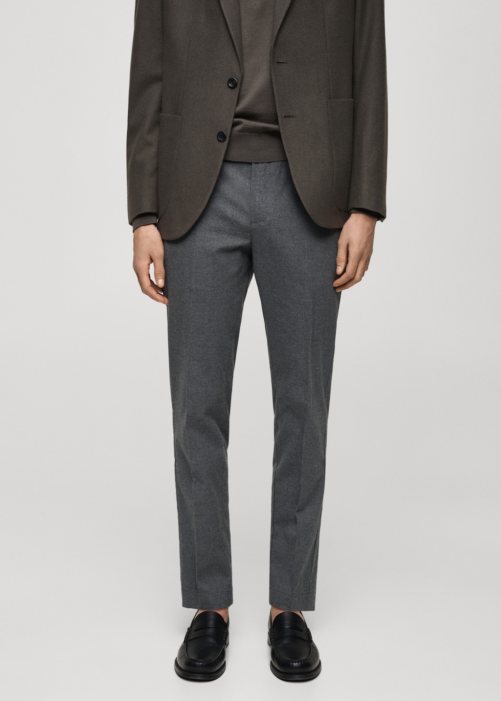 Regular-fit flannel pants - Men | MANGO USA Regular-fit flannel pants - Men | MANGO USA