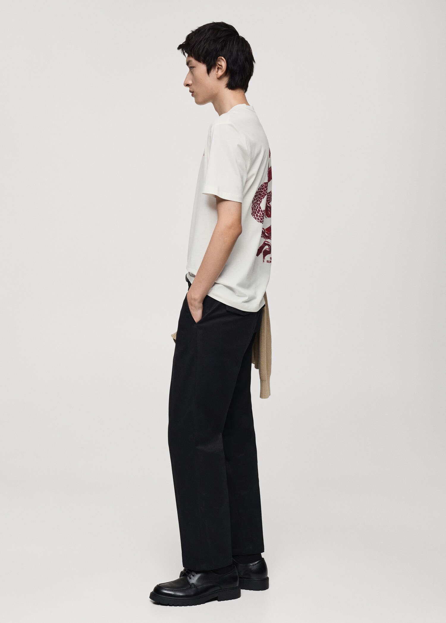 100% cotton t-shirt with combined print - Details of the article 2