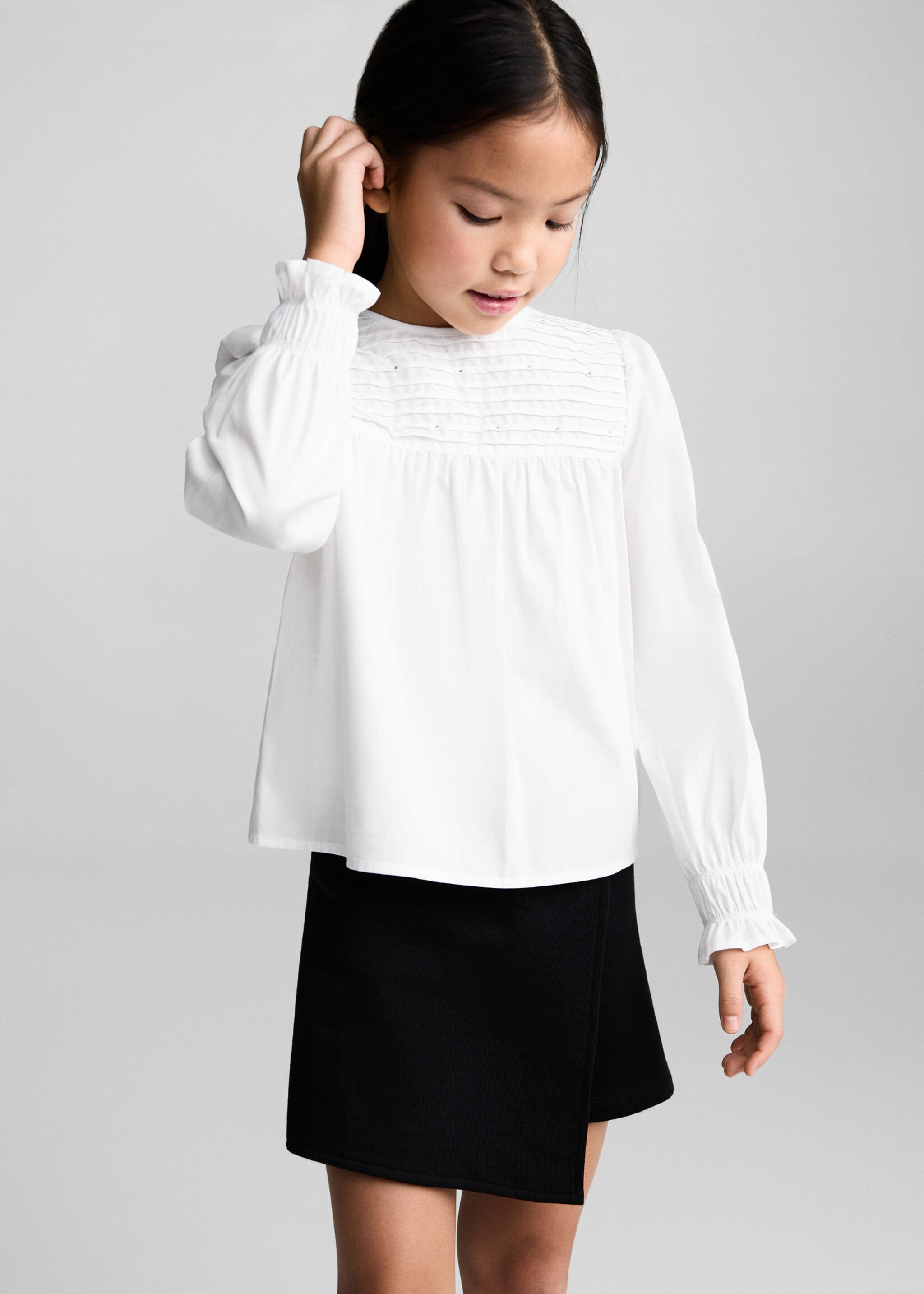 Blusa plisada strass - Plano medio
