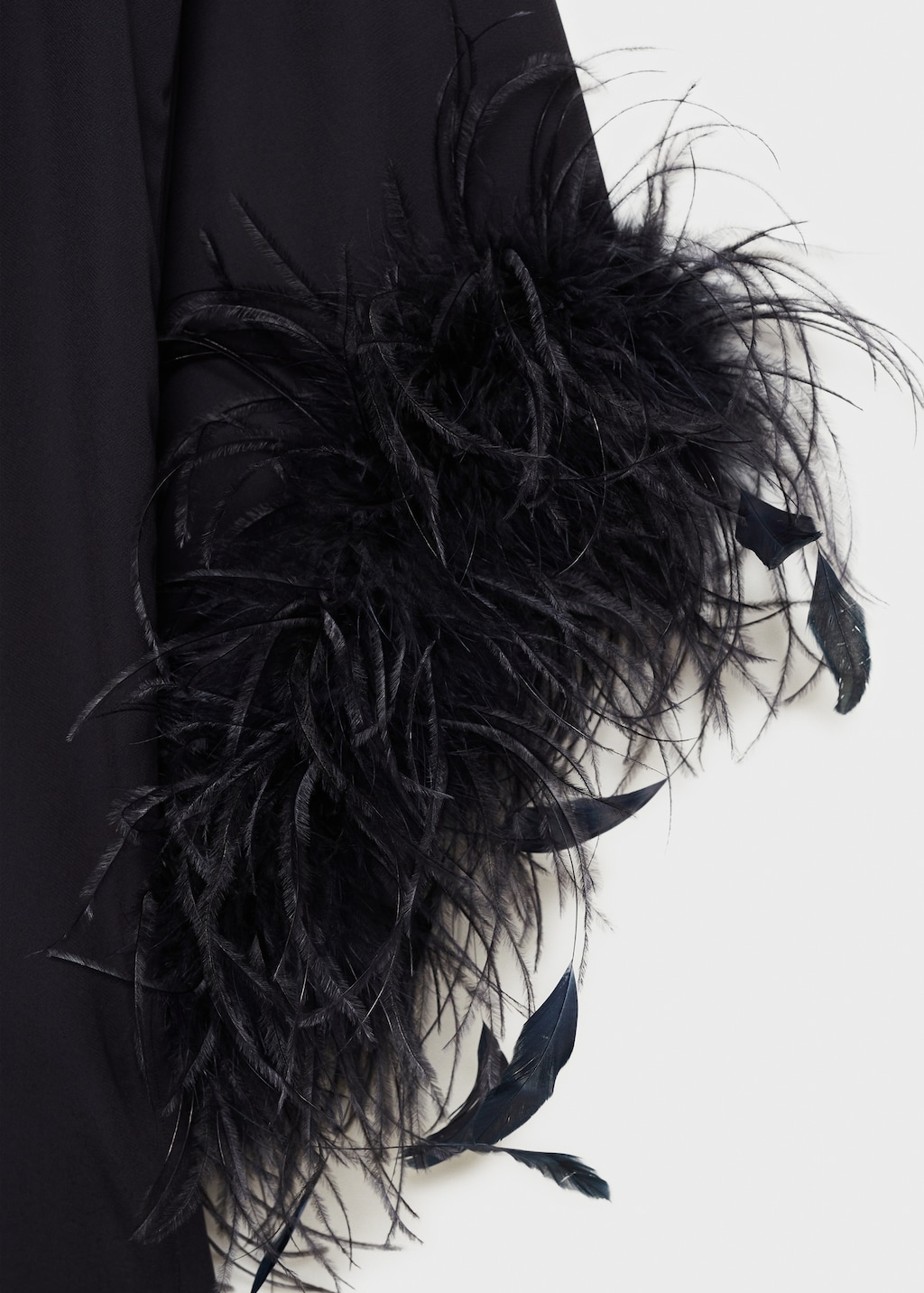 Semi-transparent feather dress - Women | MANGO USA