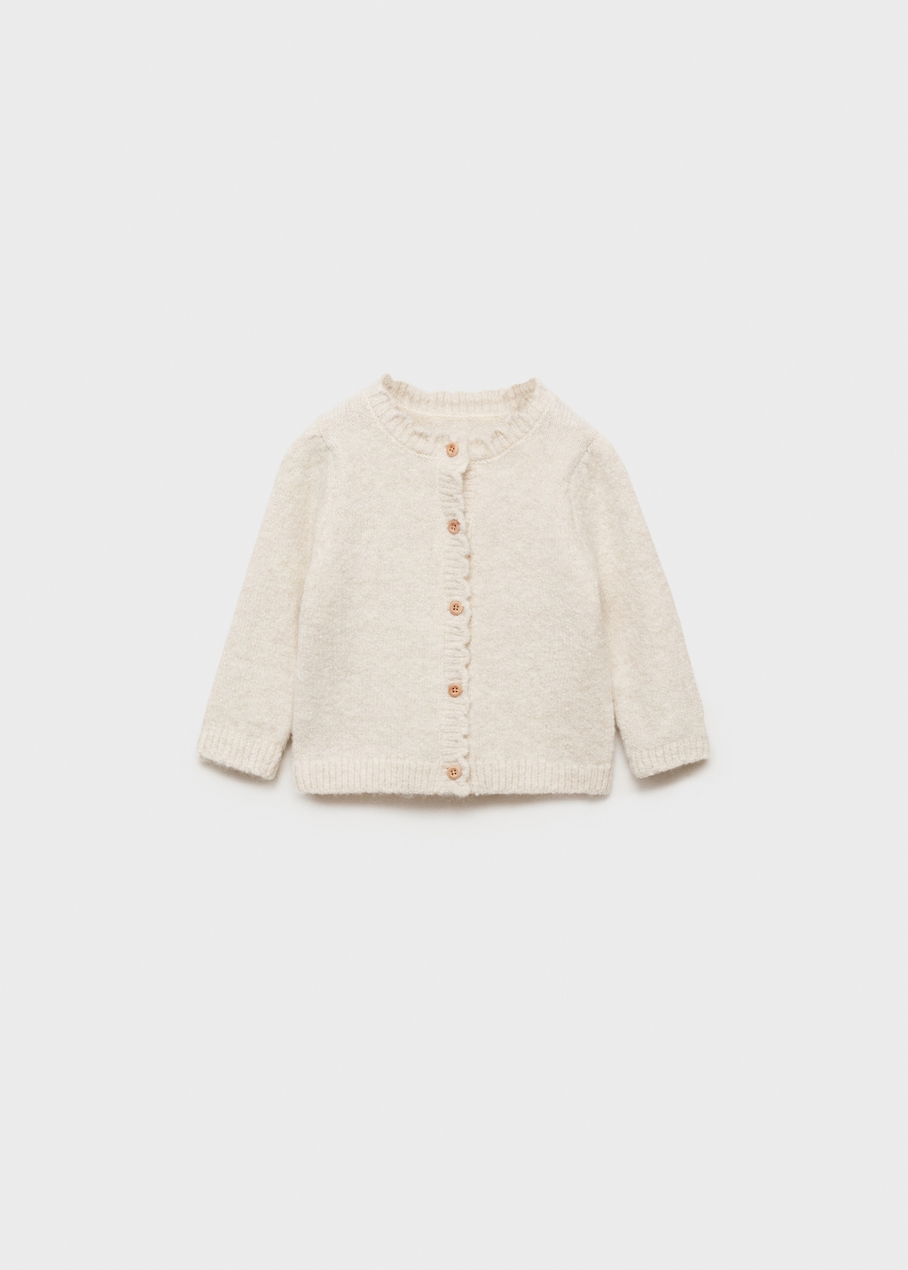 Shop for Pointelle Ruffle Collar Cardigan online