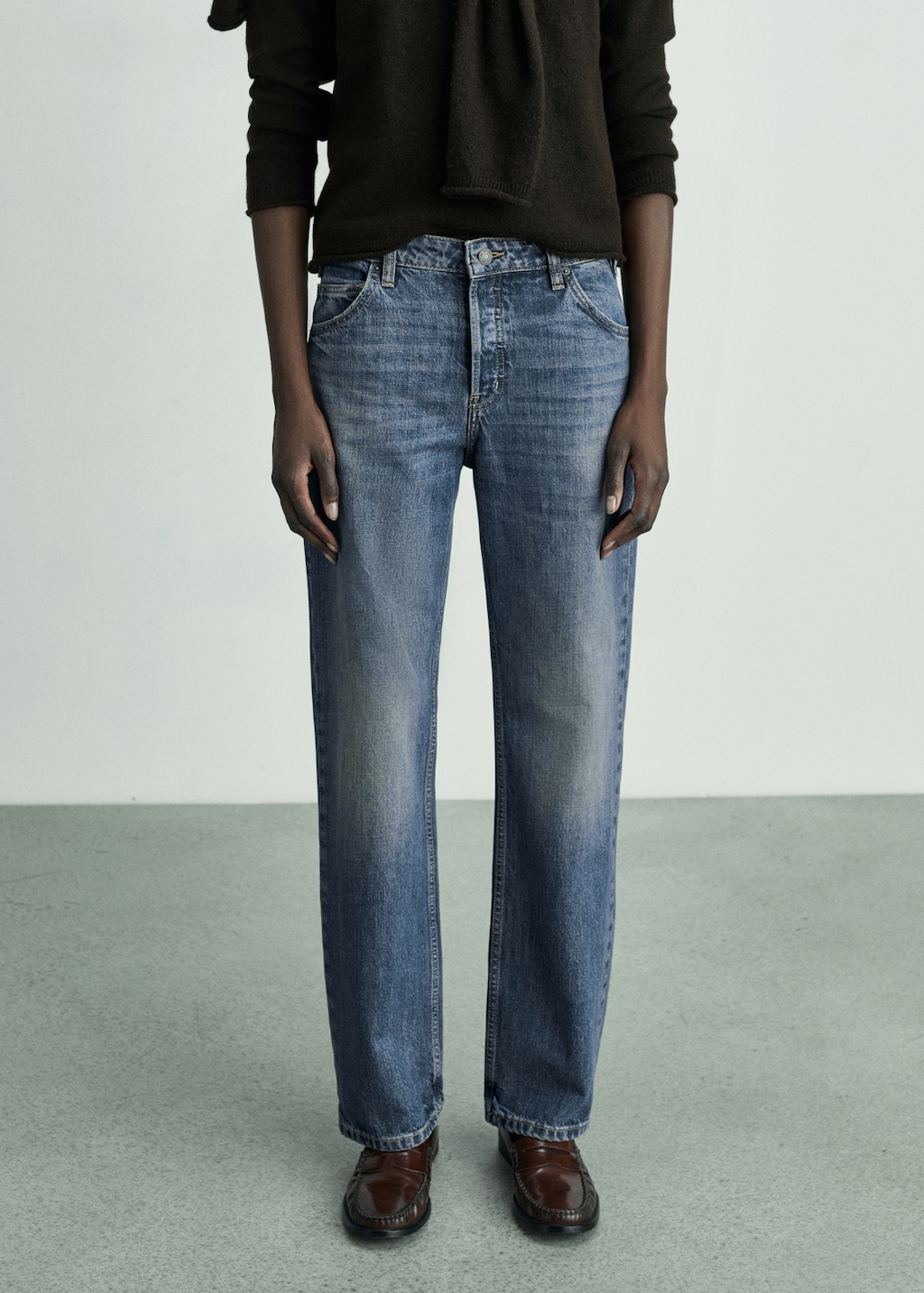 Mid-rise straight jeans MANGO Nigeria - Main Image