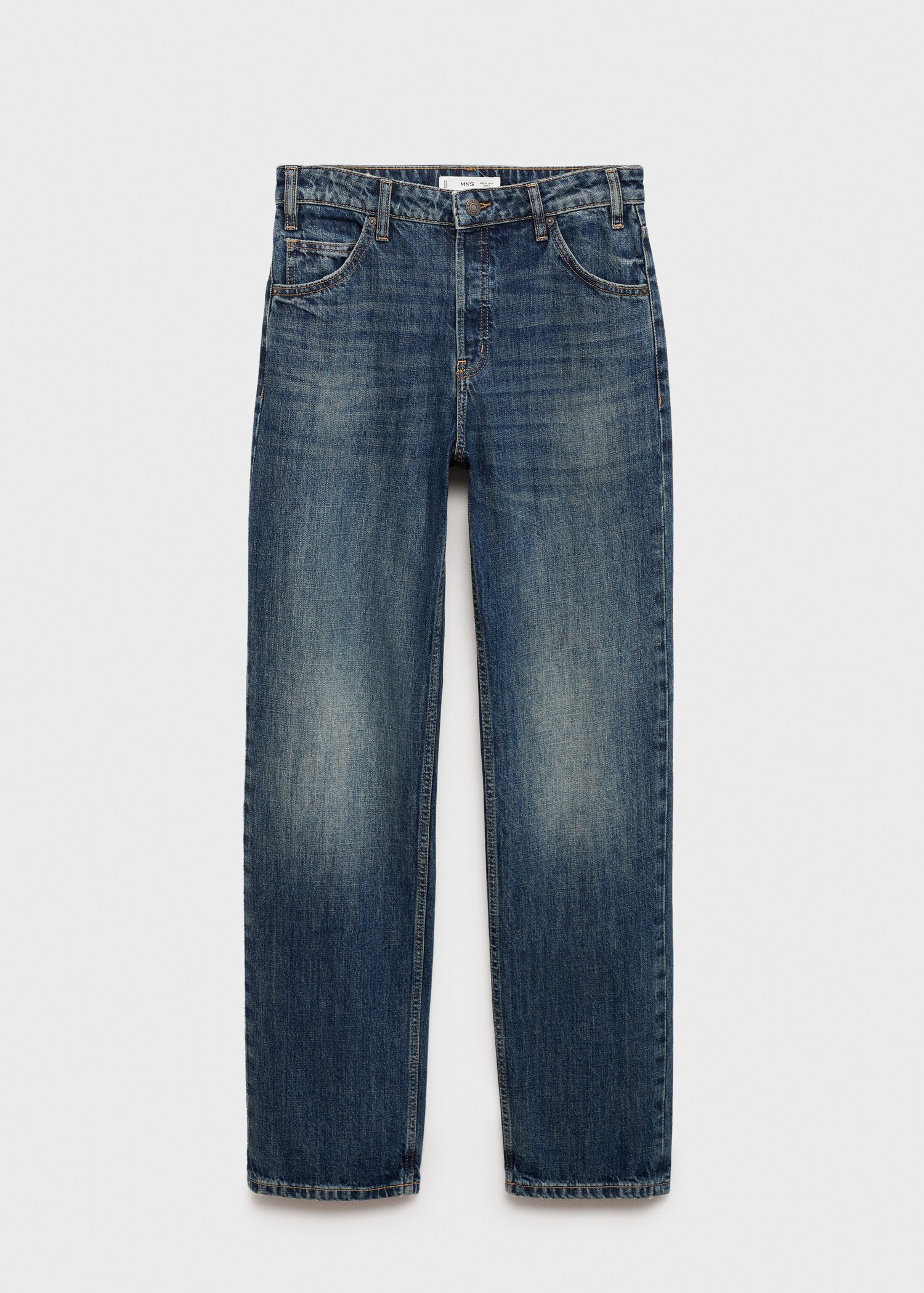 Jeans retos com cintura de altura média - Artigo sem modelo