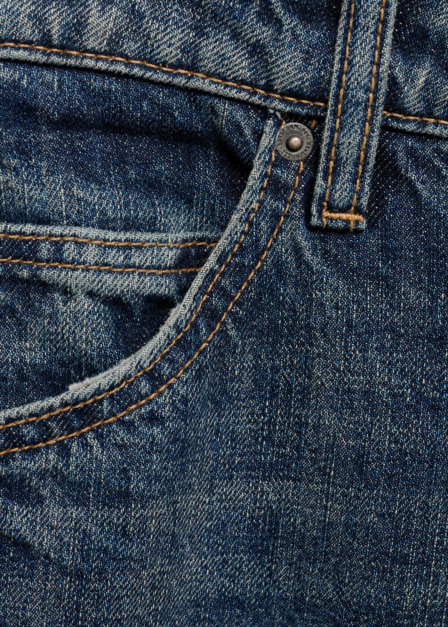 Jeans retos com cintura de altura média - Pormenor do artigo 8