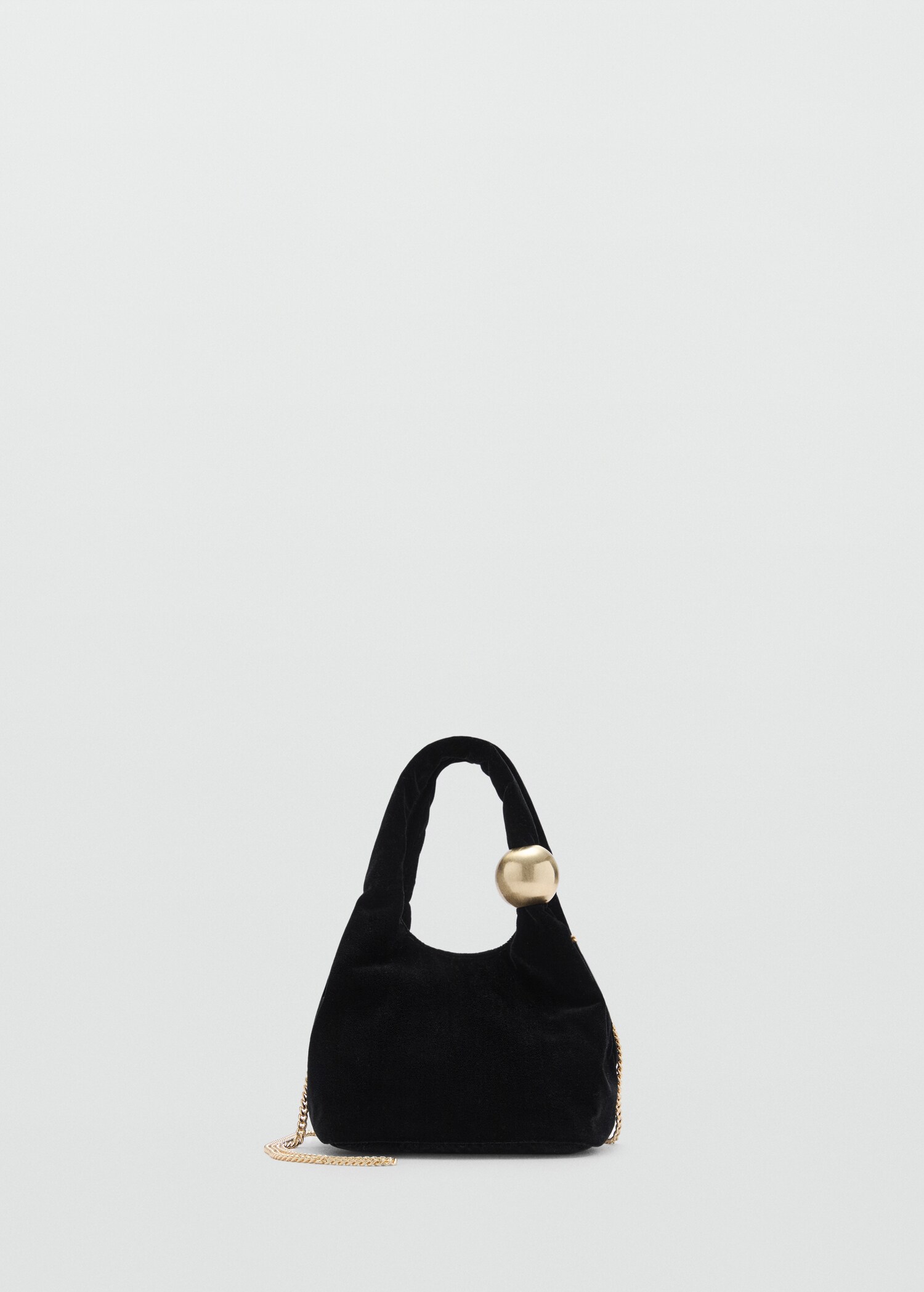 Tas beludru dengan detail bola - Barang tanpa model
