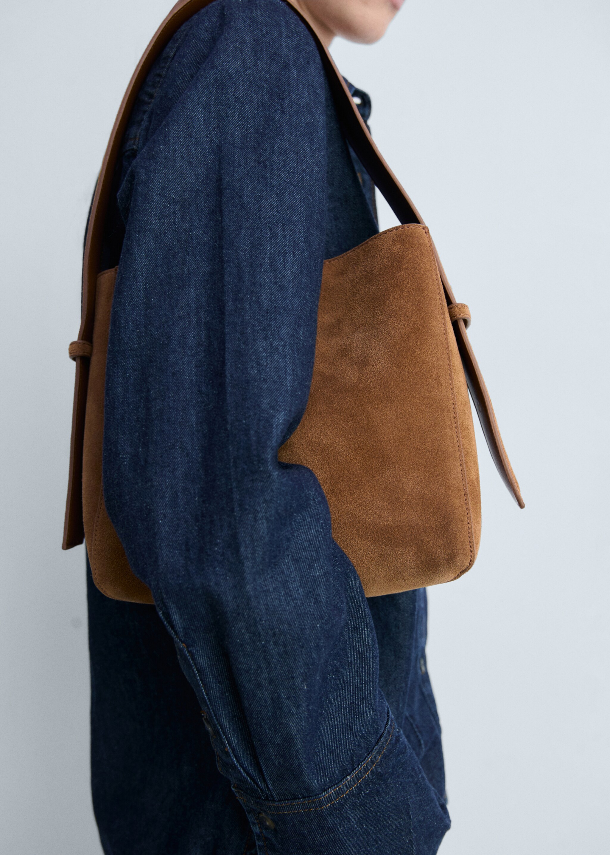 Suede mini shopper bag - Details of the article 9