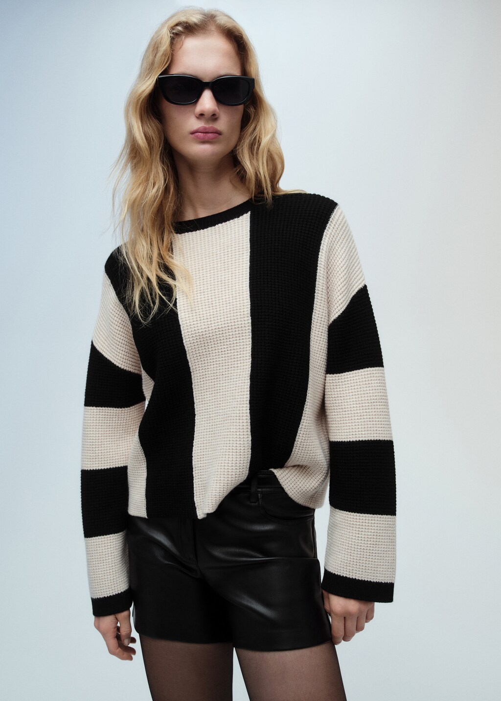 Multicolore | Pull à rayures texturées au point mousse - femme | FR Multicolore | Pull à rayures texturées au point mousse - femme | FR