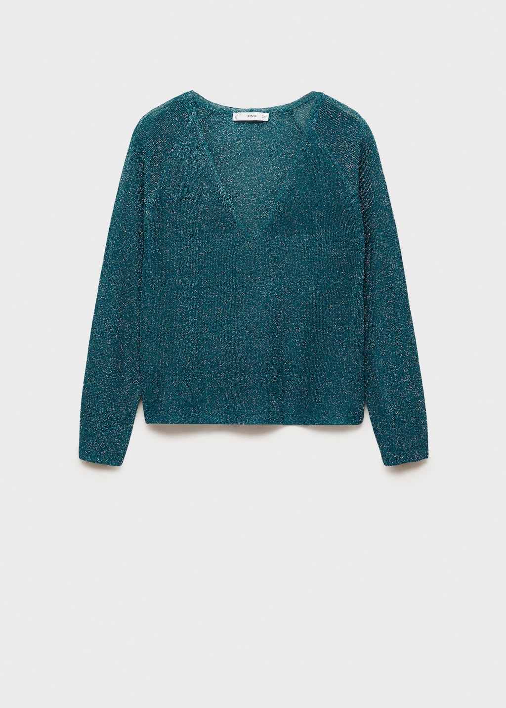 V-neck lurex sweater - Women | MANGO USA
