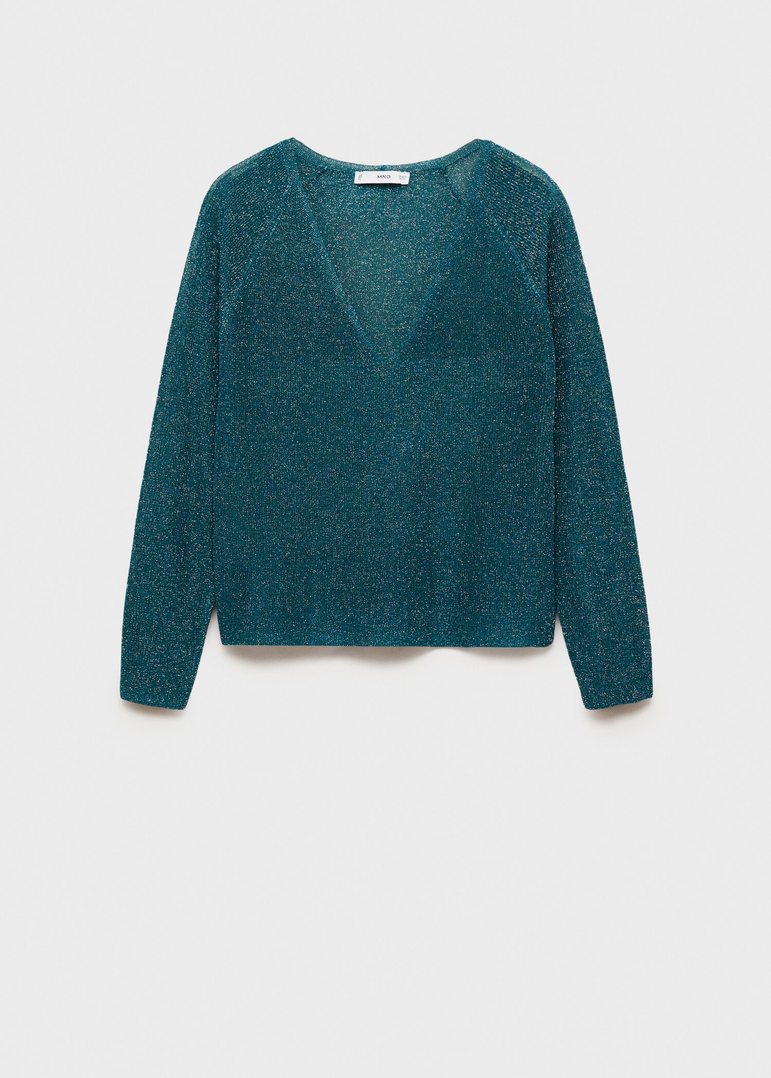 V-neck lurex sweater - Article without model