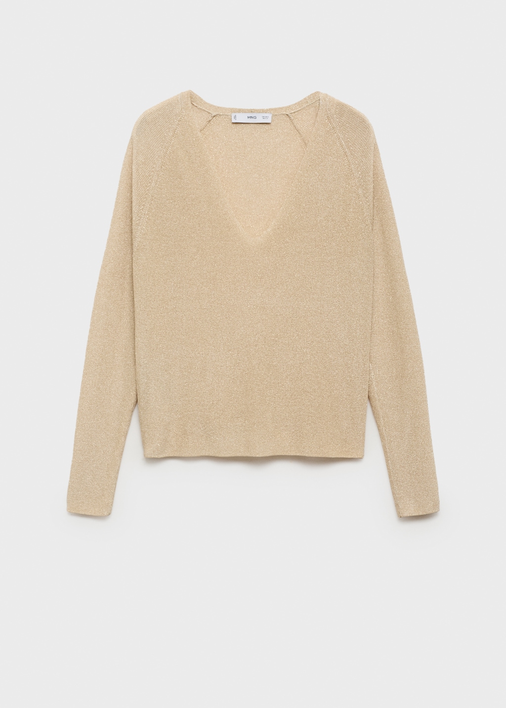 V-neck lurex sweater - Women | MANGO USA