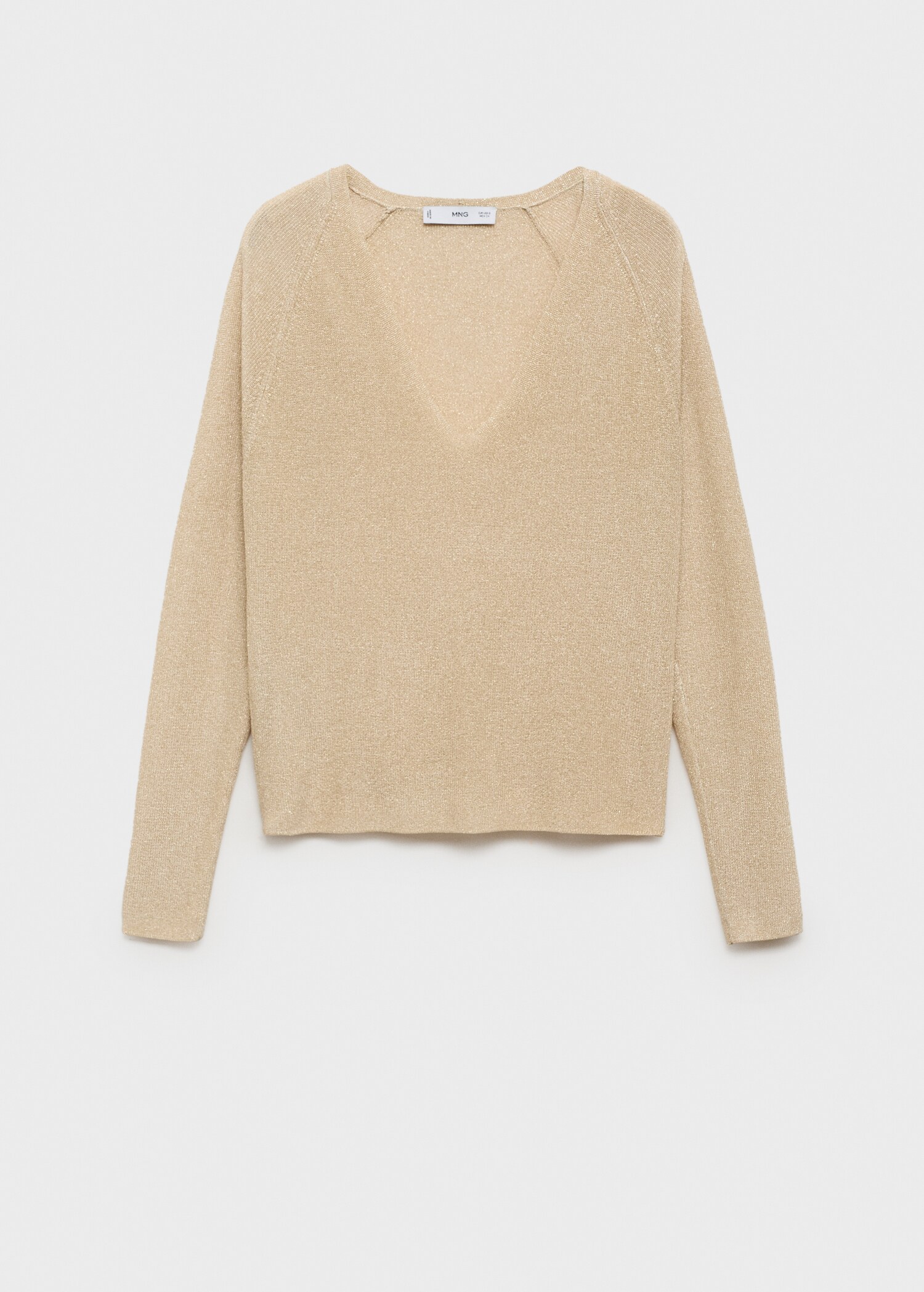 V-neck lurex sweater - Article without model