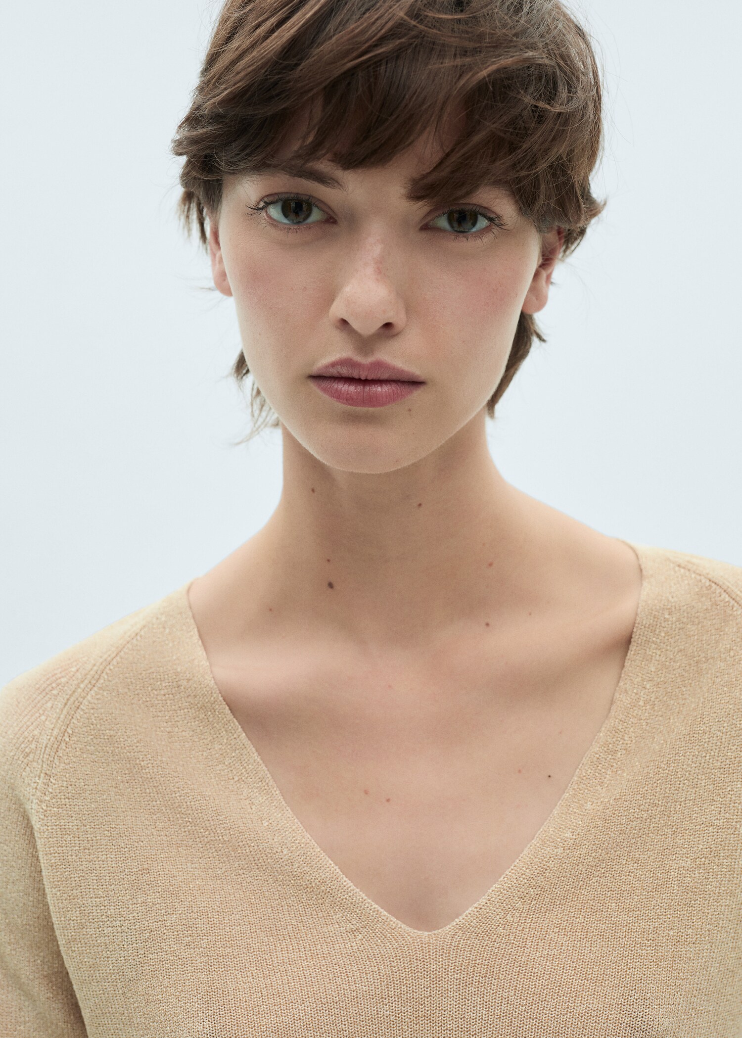 V-neck lurex sweater - Details of the article 1
