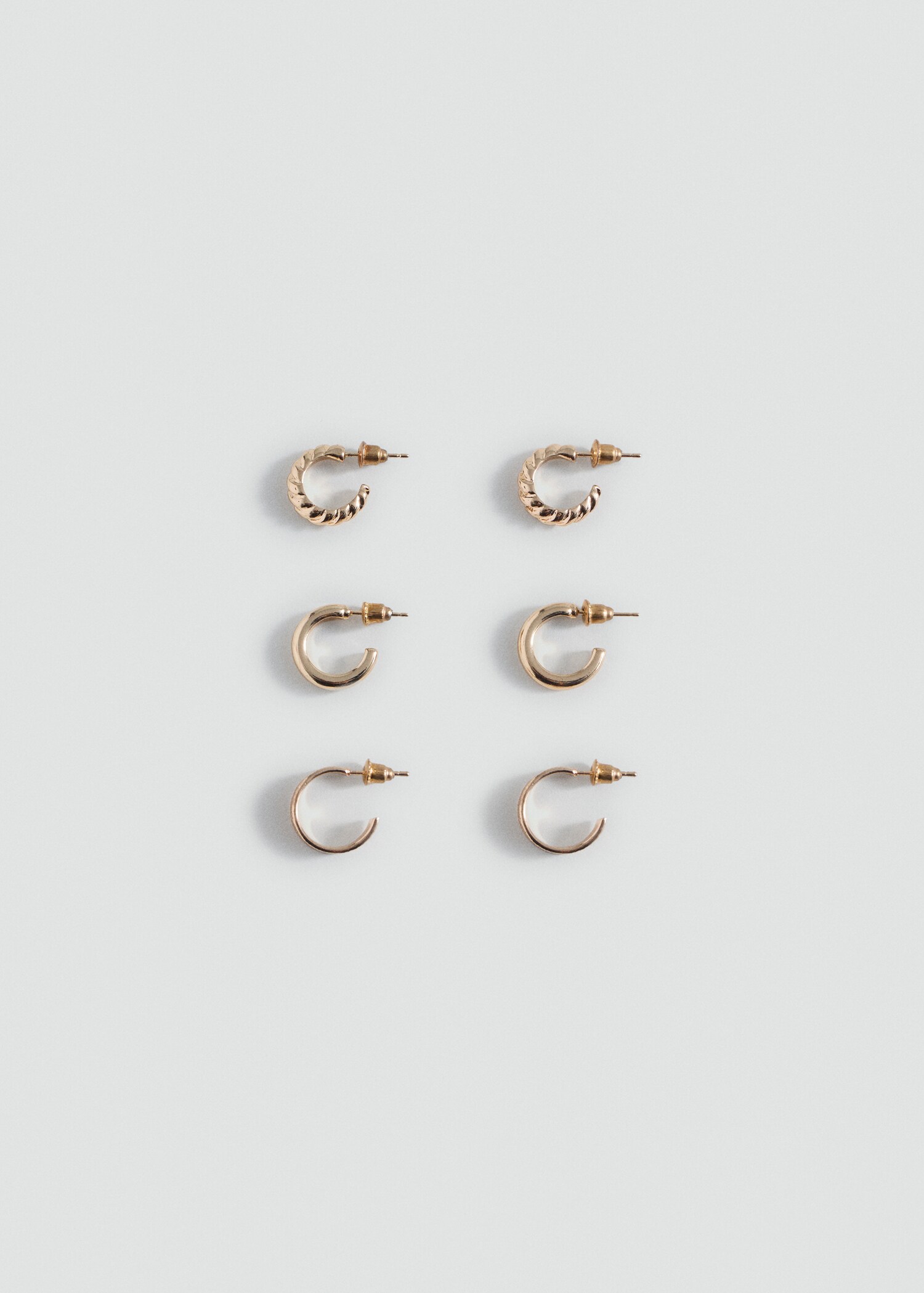 Pack of 3 hoop earrings - Article without model