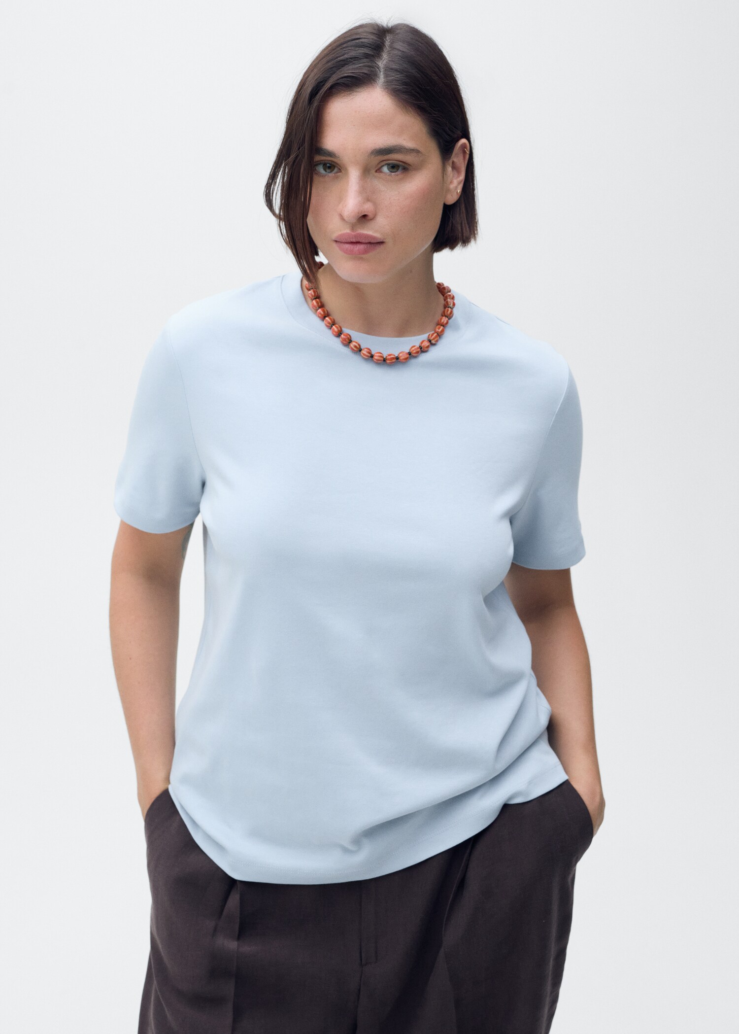 Short-sleeved cotton t-shirt - Details of the article 5