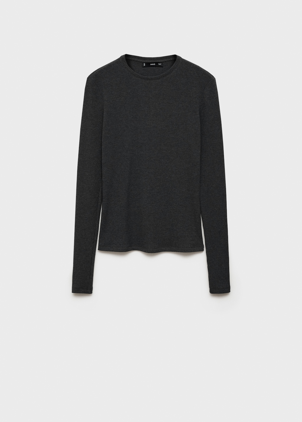 Ribbed long-sleeved t-shirt