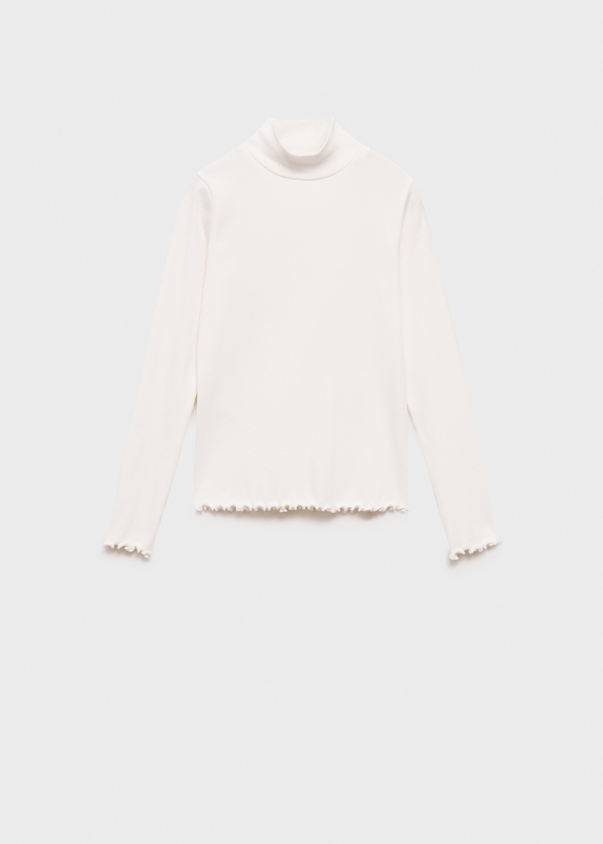 Ribbed high neck t-shirt - Article without model