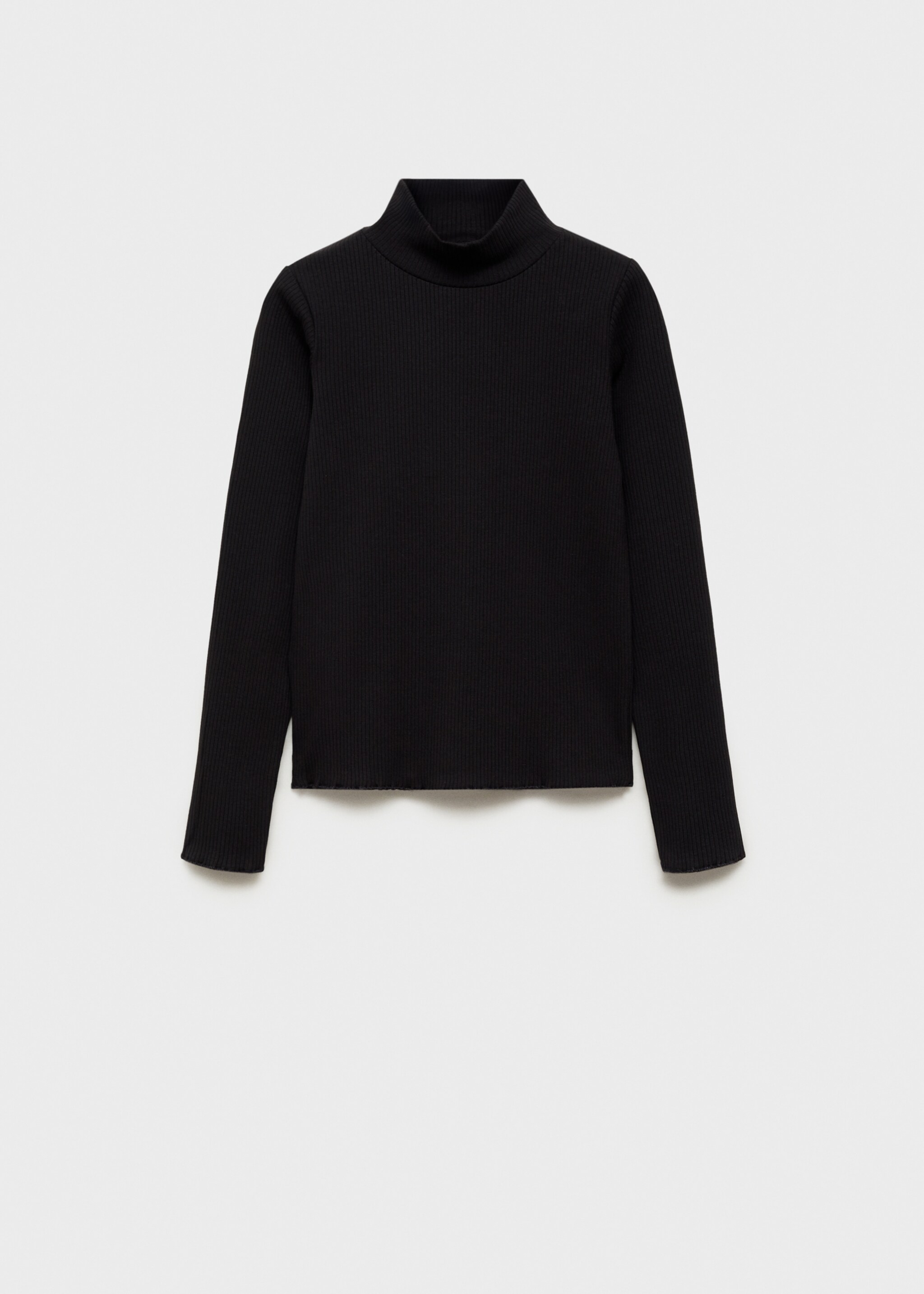 Ribbed high neck t-shirt - Товар без моделі
