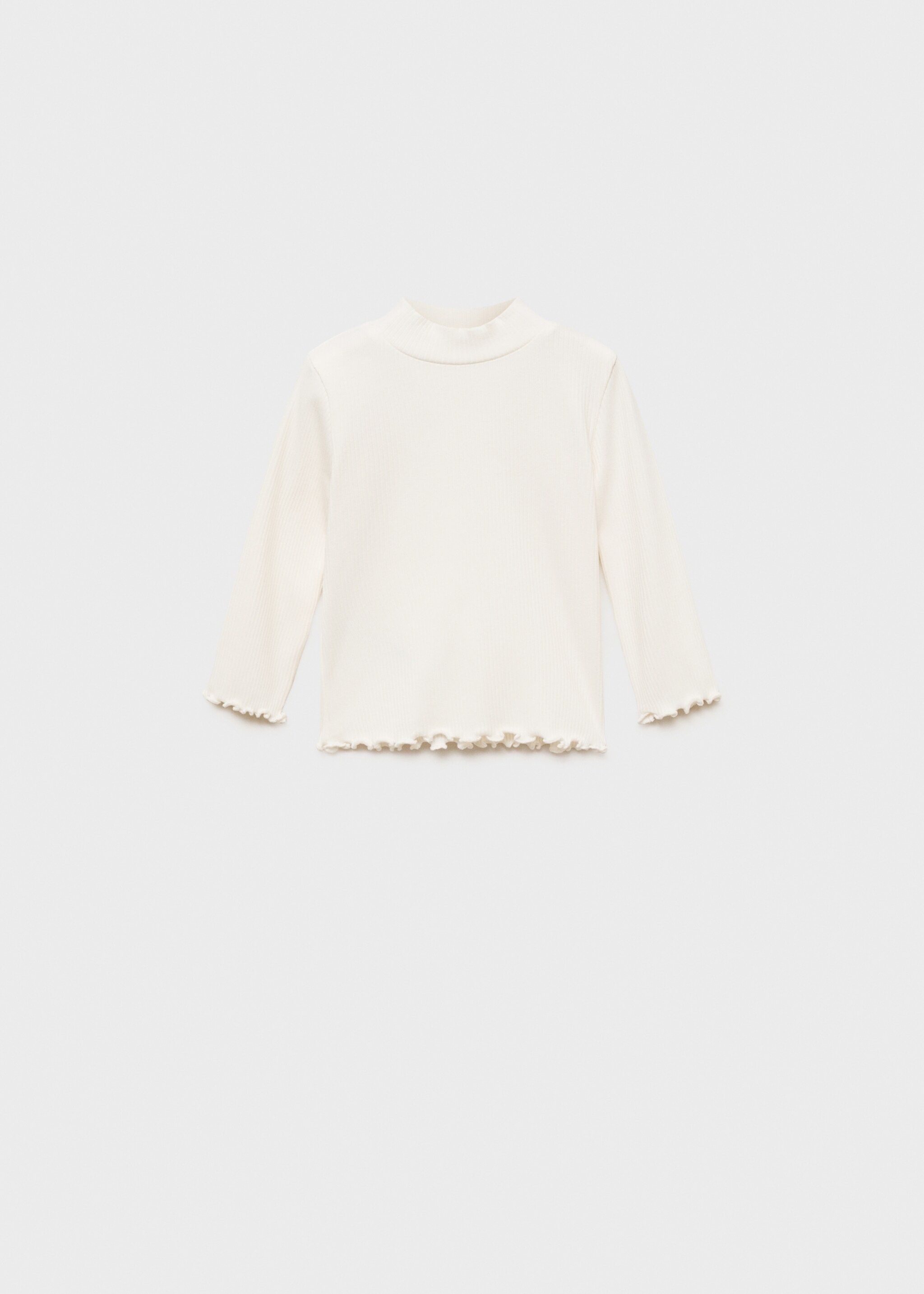 Ribbed high neck t-shirt - Article without model