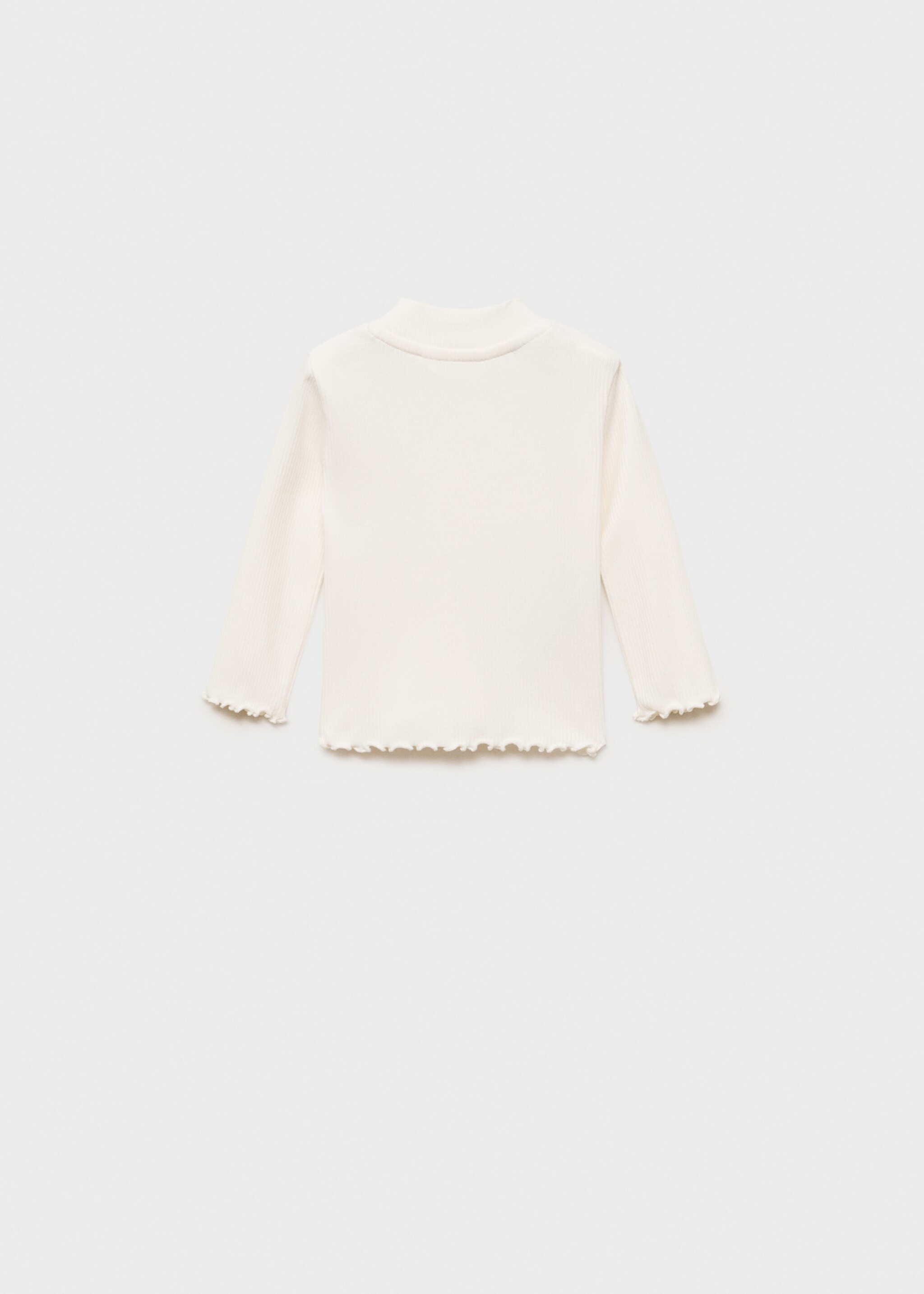 Ribbed high neck t-shirt - Reverse of the article