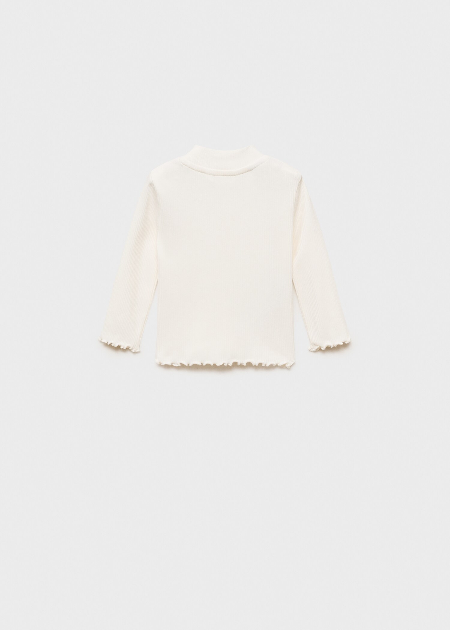 Ribbed high neck t-shirt - Reverse of the article
