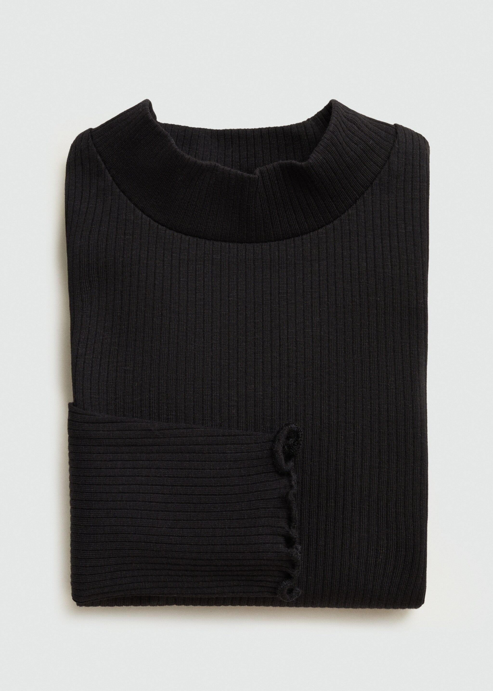 Camiseta canalé cuello alto - Detalle del artículo 0