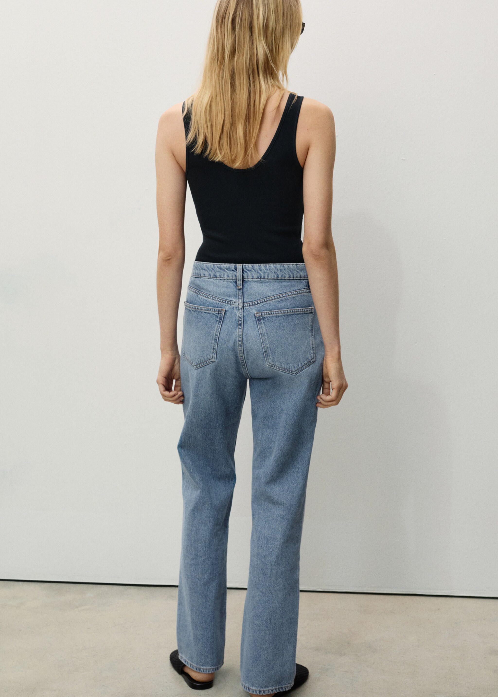 Jeans Matilda rectos tiro medio - Reverso del artículo