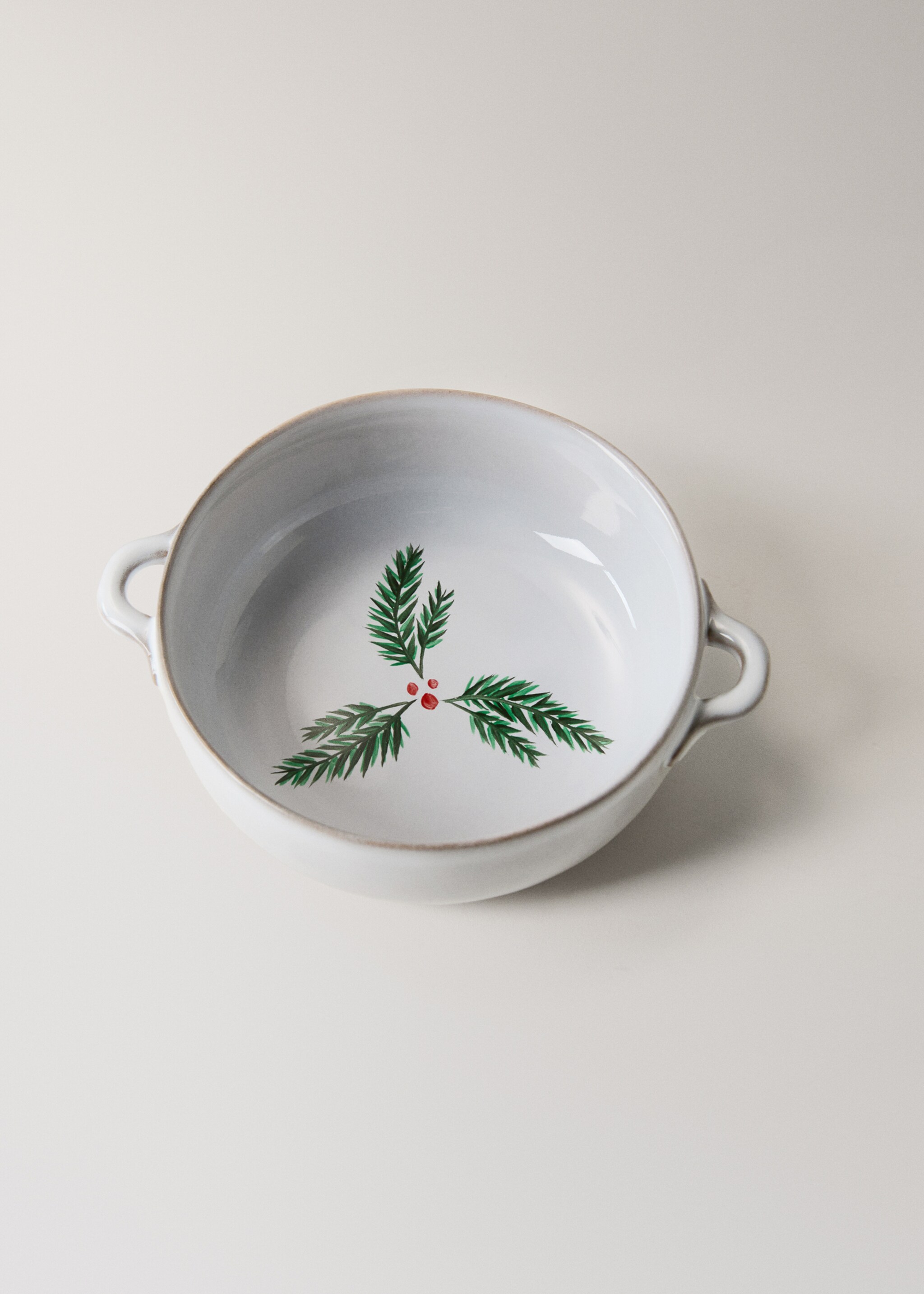 Bol gres cassola vora contrast petit - Detall de l'article 1, Blanc. Ref: 87020461-00.