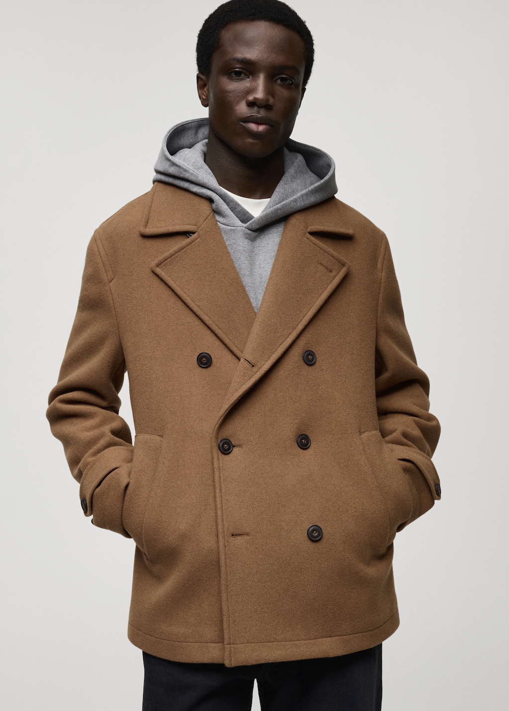 Wool double-breasted coat - Men | MANGO USA Wool double-breasted coat - Men | MANGO USA