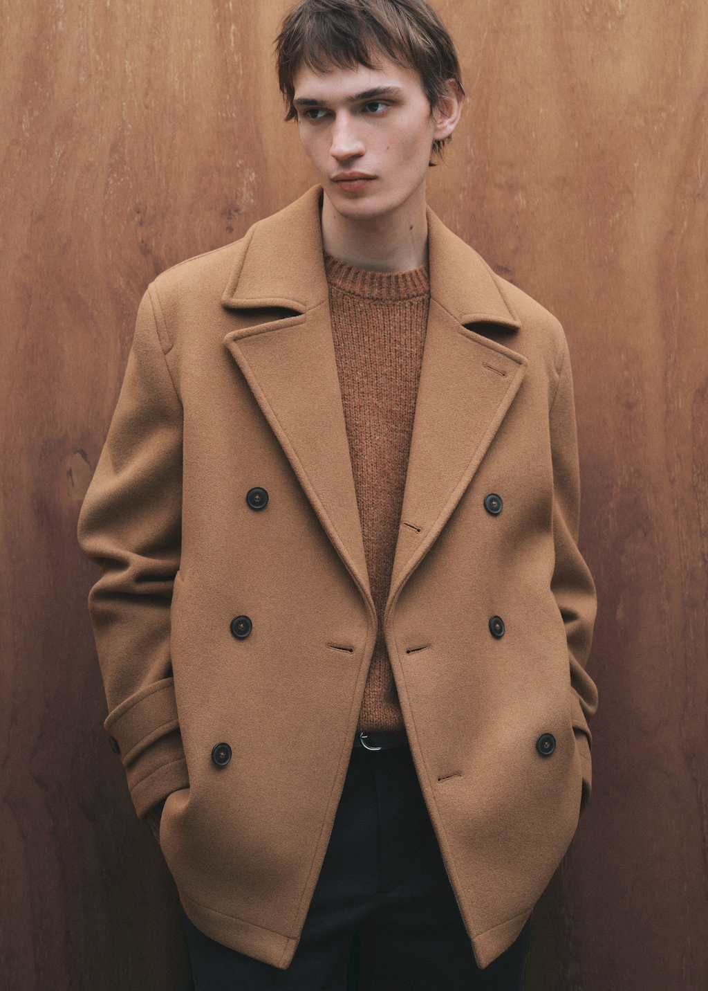 Wool double-breasted coat - Men | MANGO USA Wool double-breasted coat - Men | MANGO USA