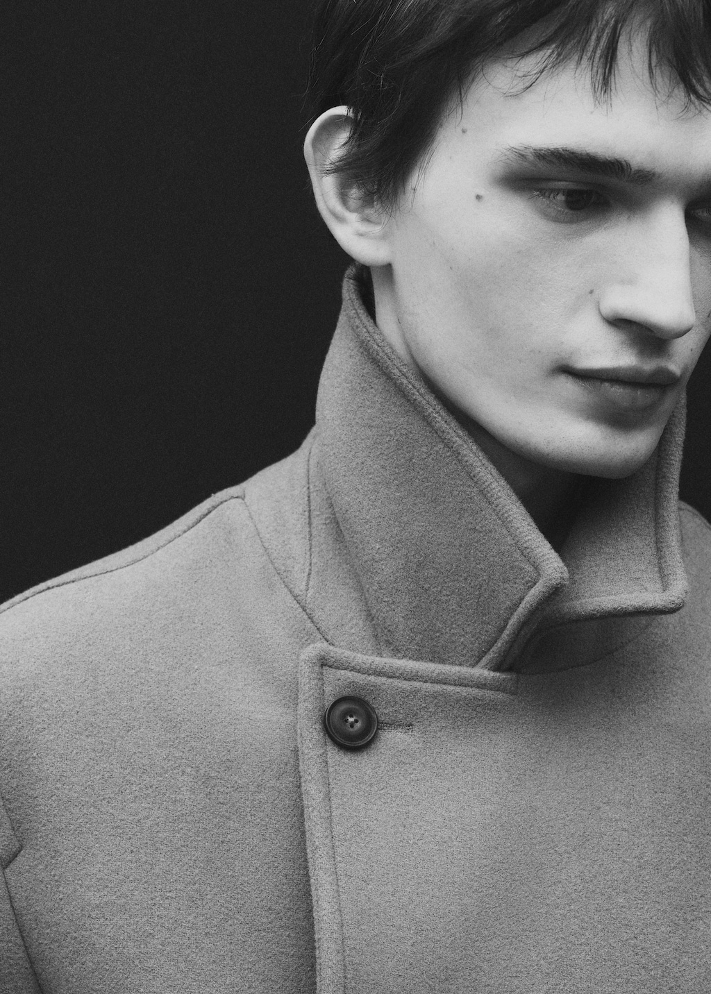 Wool double-breasted coat