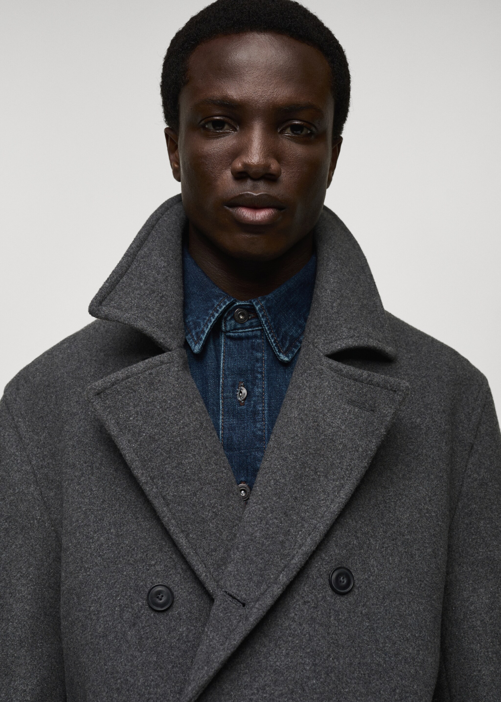 Wool double-breasted coat - Details of the article 1