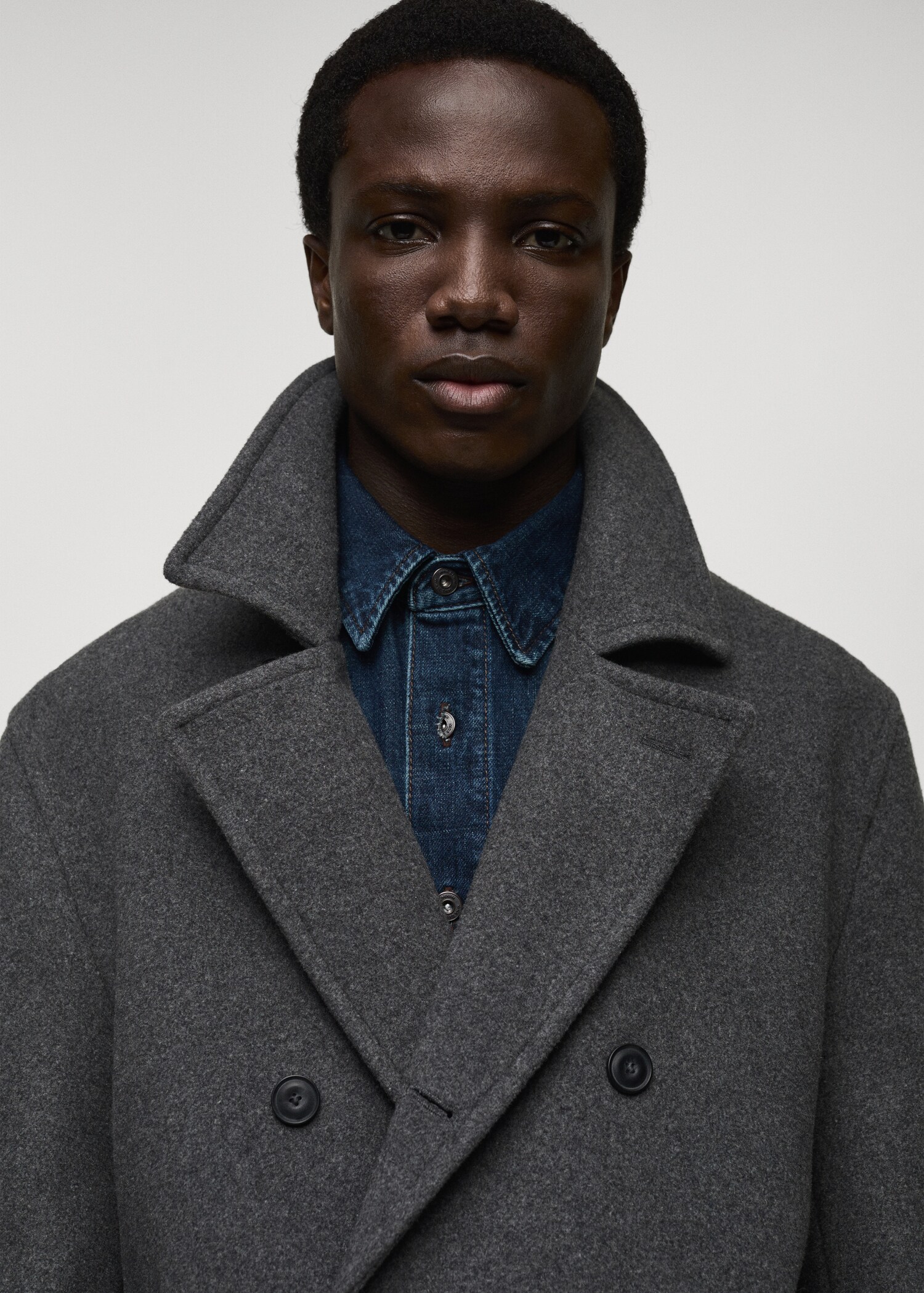 Wool double-breasted coat - Details of the article 1